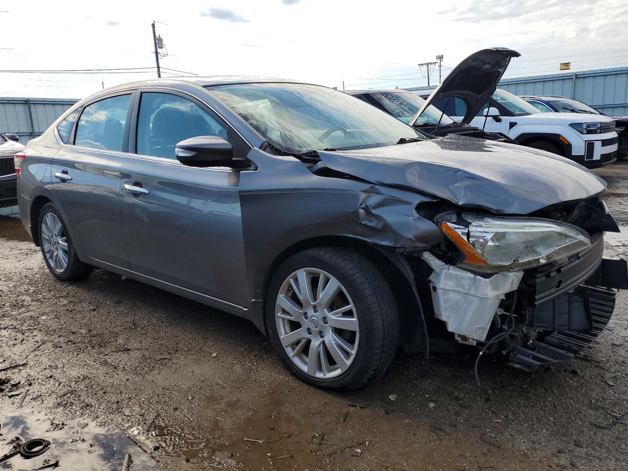 2015 Nissan Sentra Sl Gray vin: 3N1AB7AP5FY224207