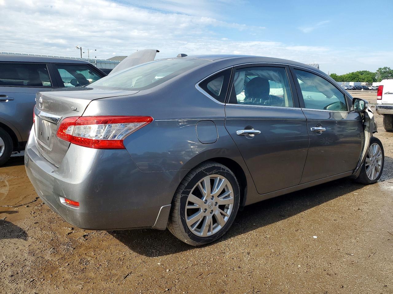 2015 Nissan Sentra Sl Gray vin: 3N1AB7AP5FY224207
