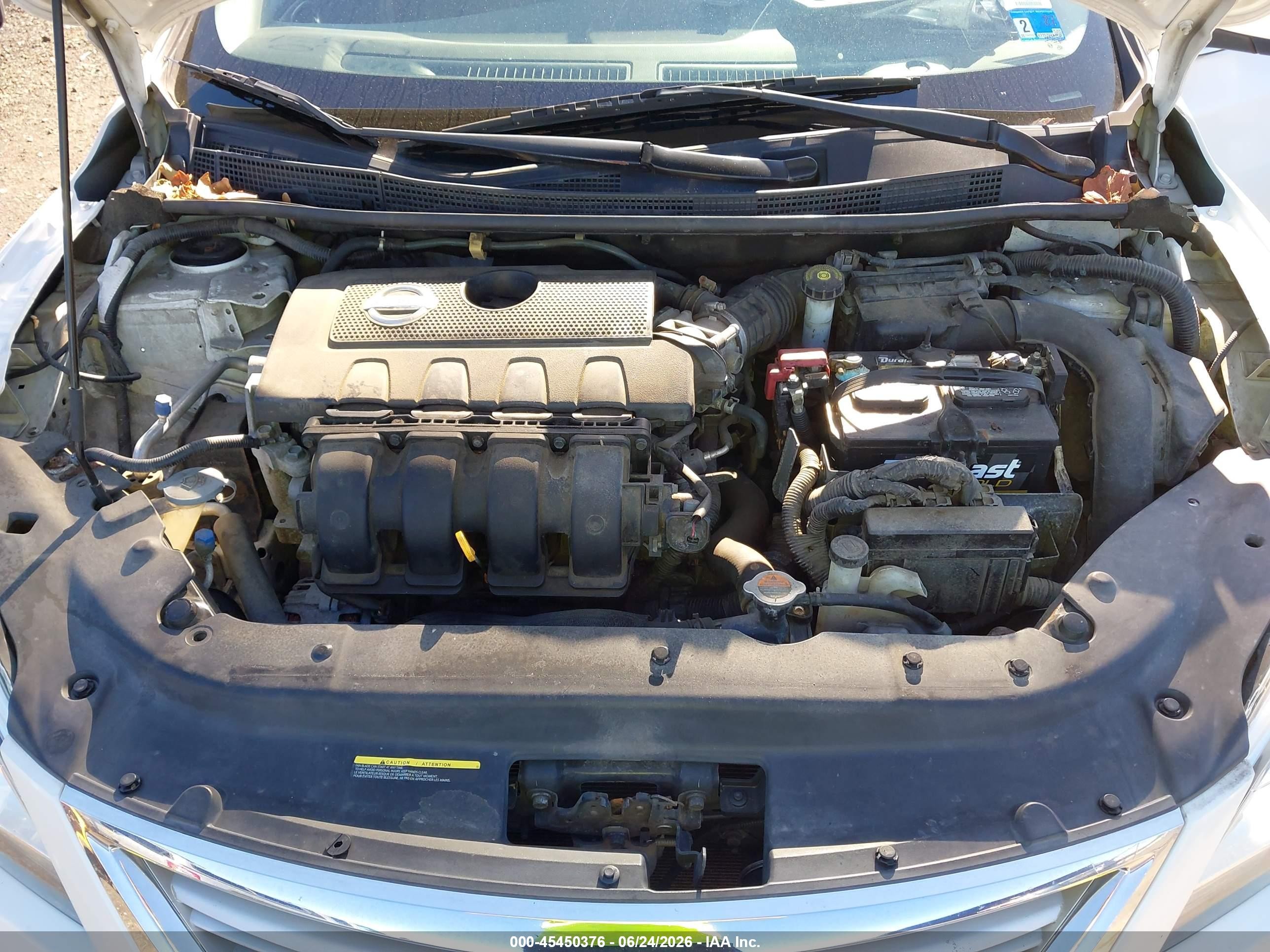 2015 Nissan Sentra Sv White vin: 3N1AB7AP5FY236017