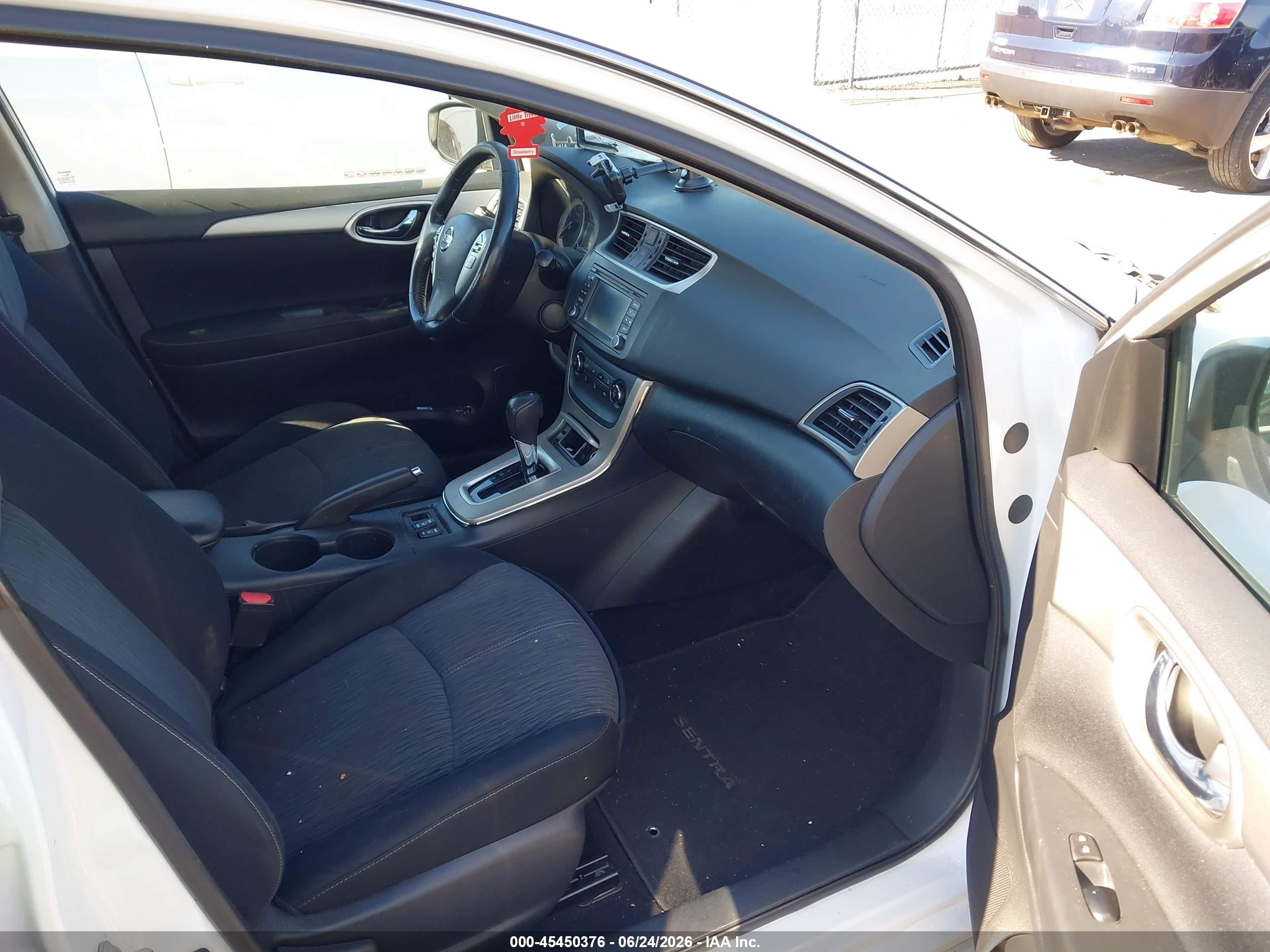 2015 Nissan Sentra Sv White vin: 3N1AB7AP5FY236017
