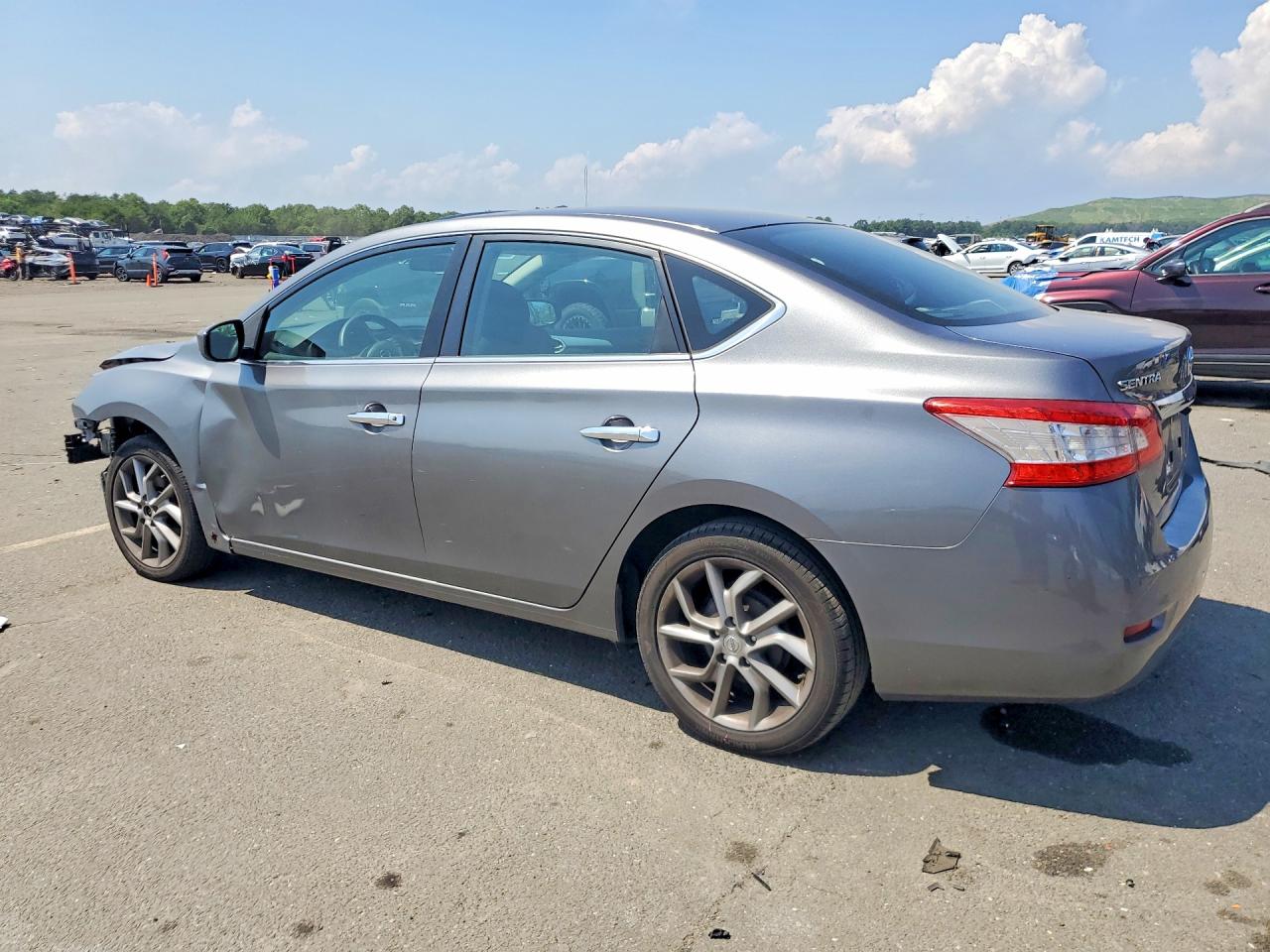 2015 Nissan Sentra S Gray vin: 3N1AB7AP5FY237555