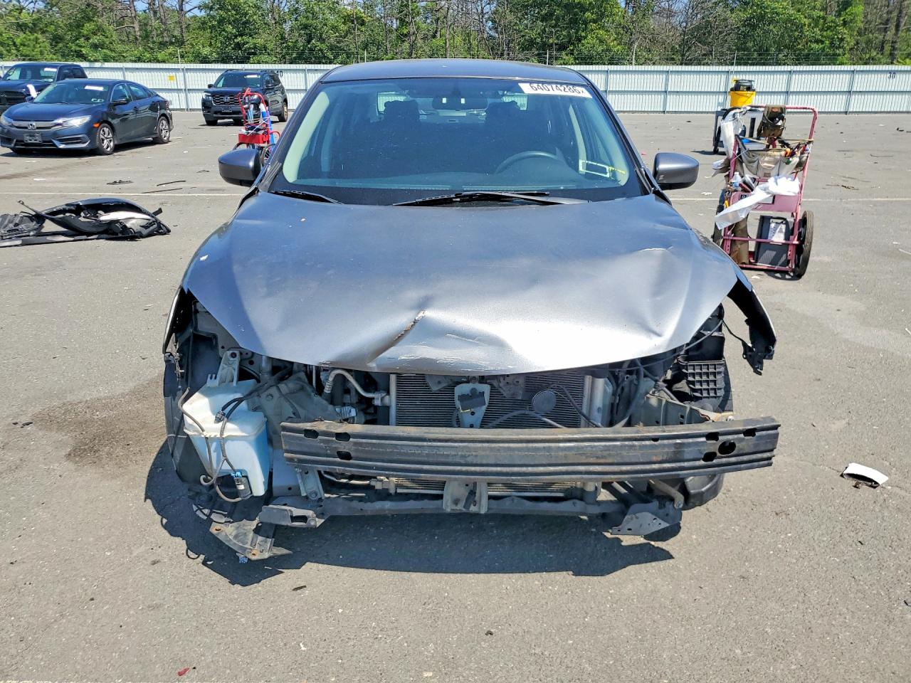 2015 Nissan Sentra S Gray vin: 3N1AB7AP5FY237555