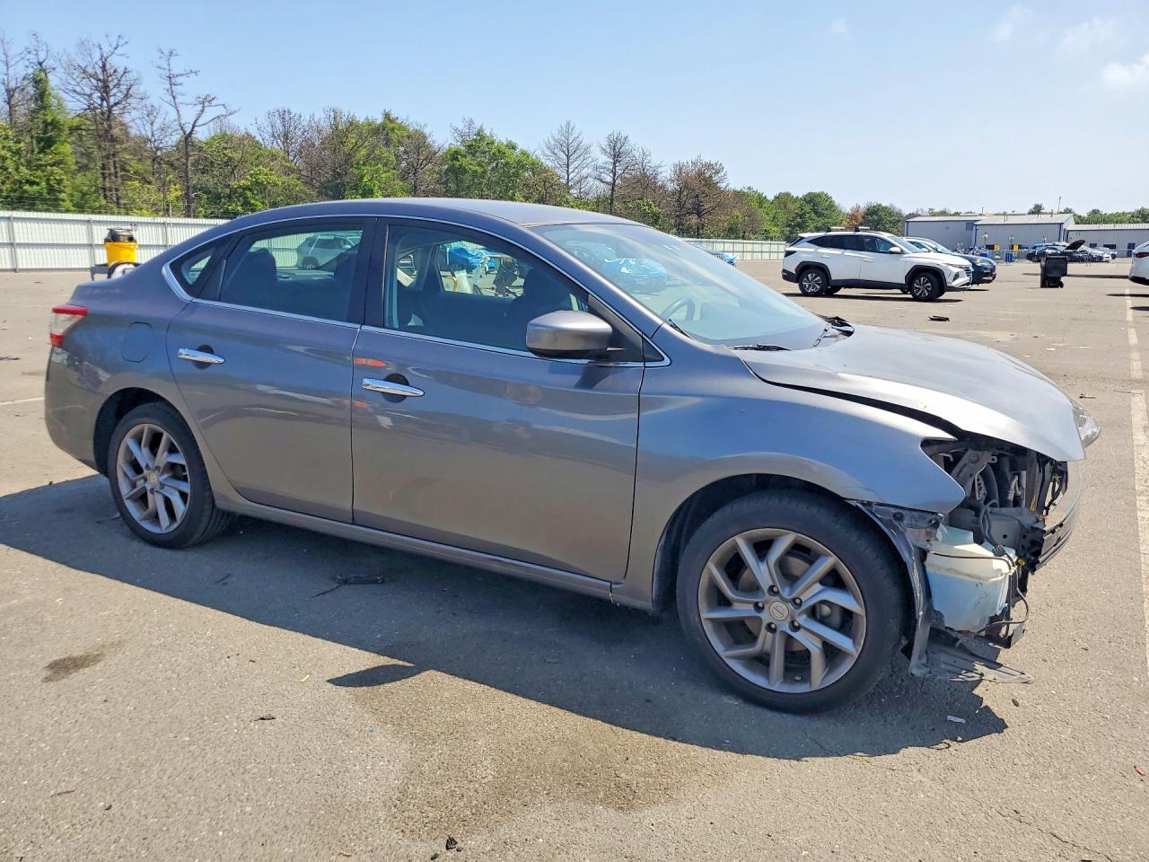 2015 Nissan Sentra S Gray vin: 3N1AB7AP5FY237555