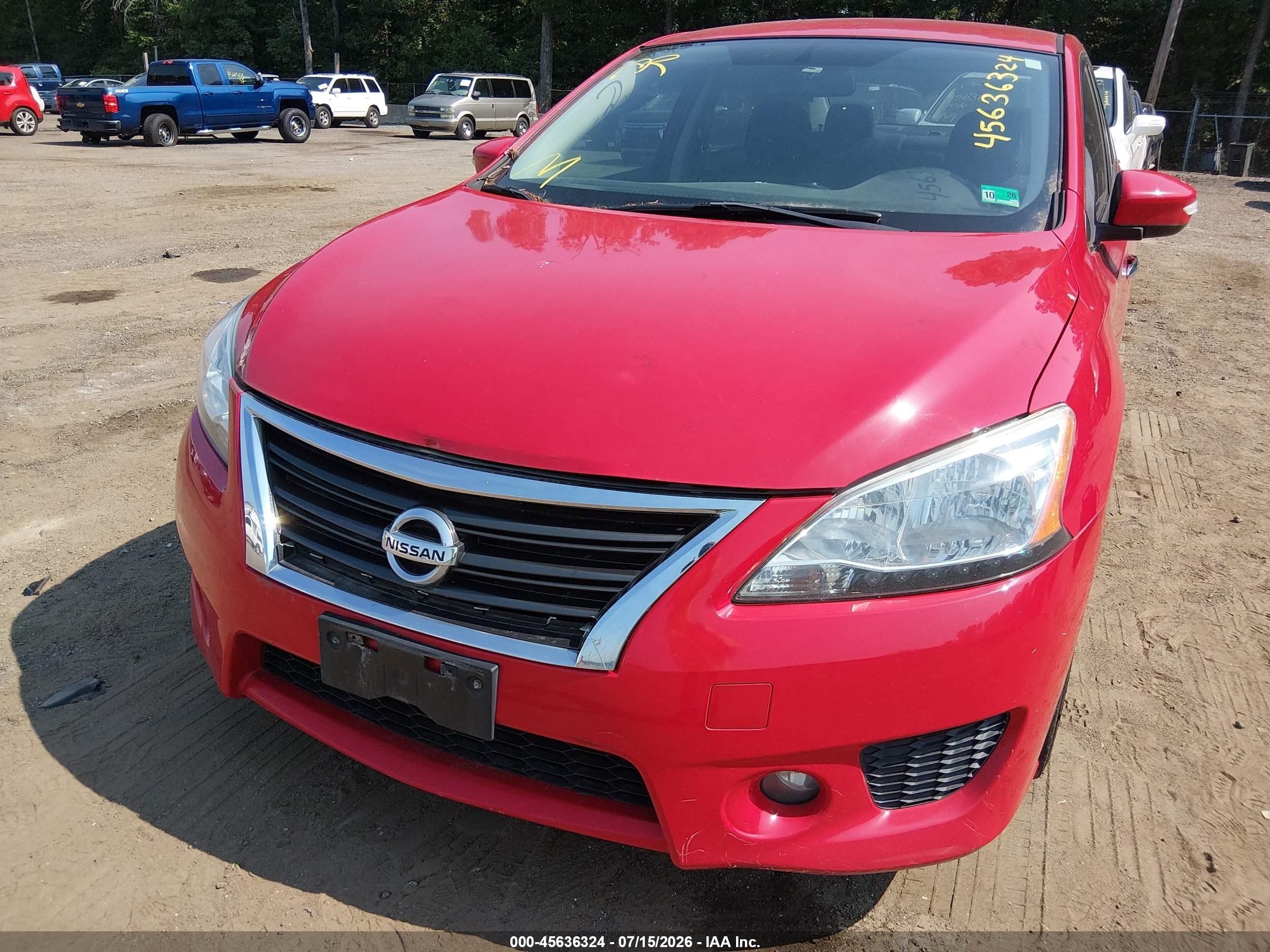 2015 Nissan Sentra Sr Red vin: 3N1AB7AP5FY245347