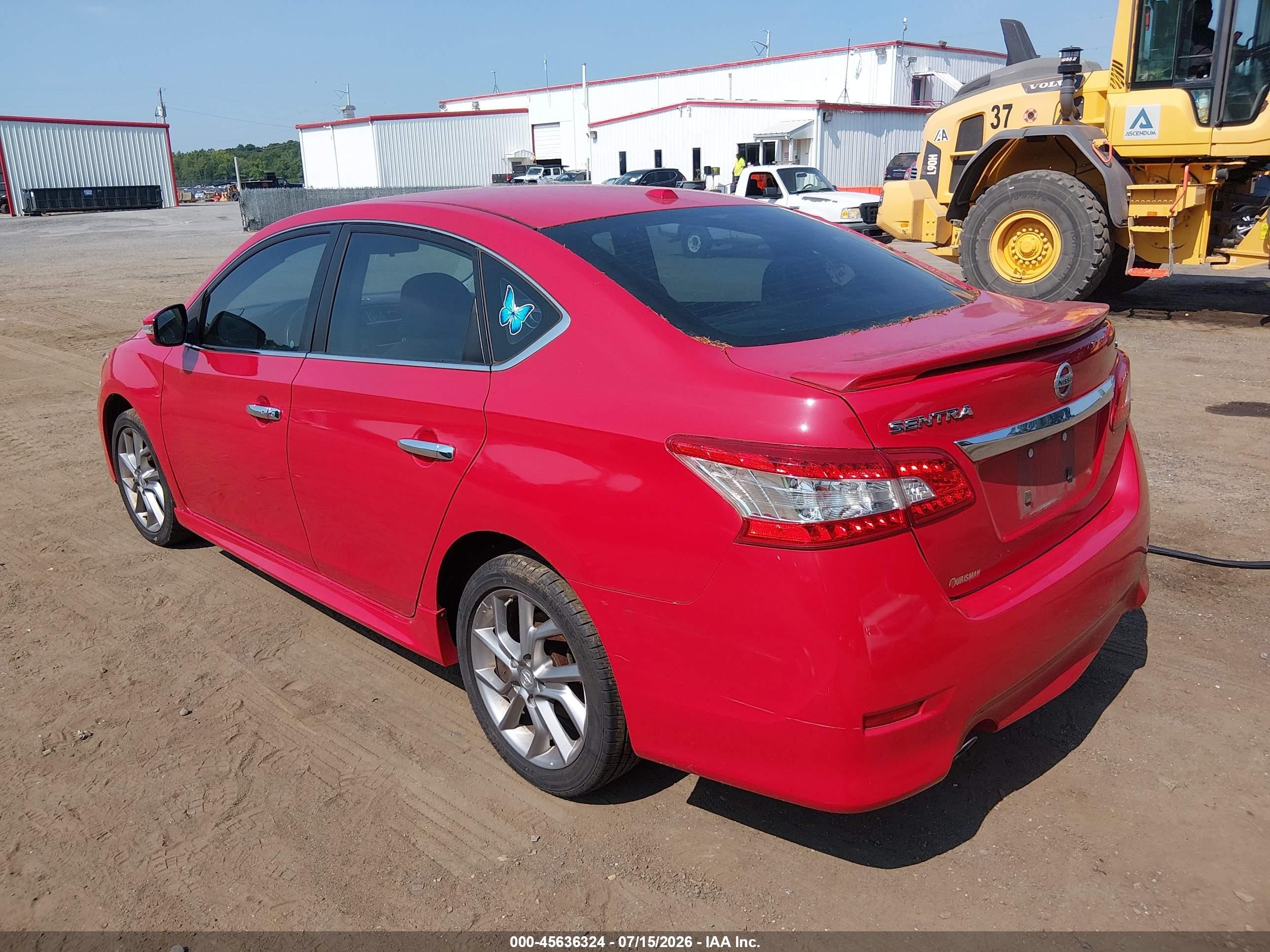 2015 Nissan Sentra Sr Red vin: 3N1AB7AP5FY245347