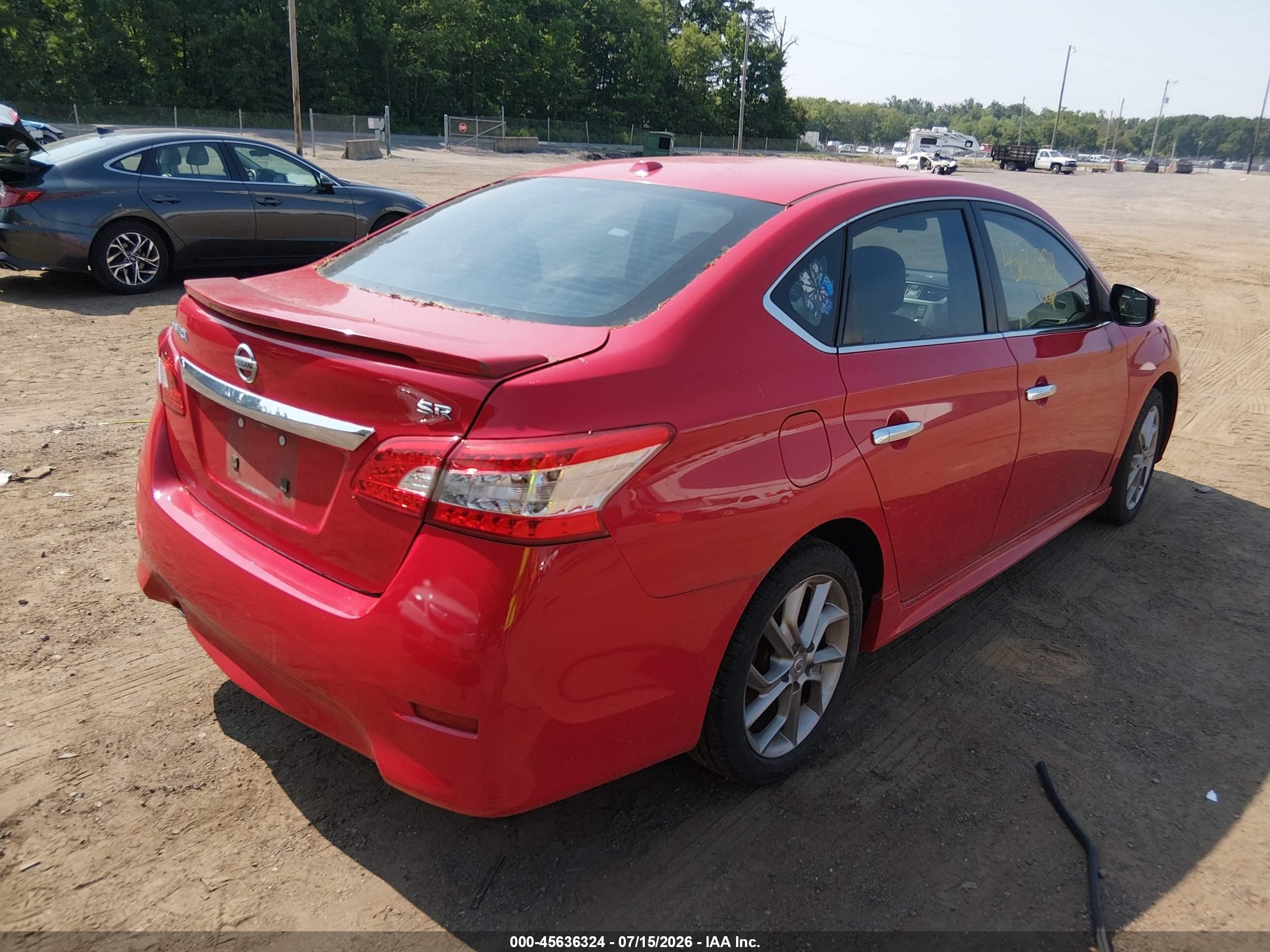 2015 Nissan Sentra Sr Red vin: 3N1AB7AP5FY245347