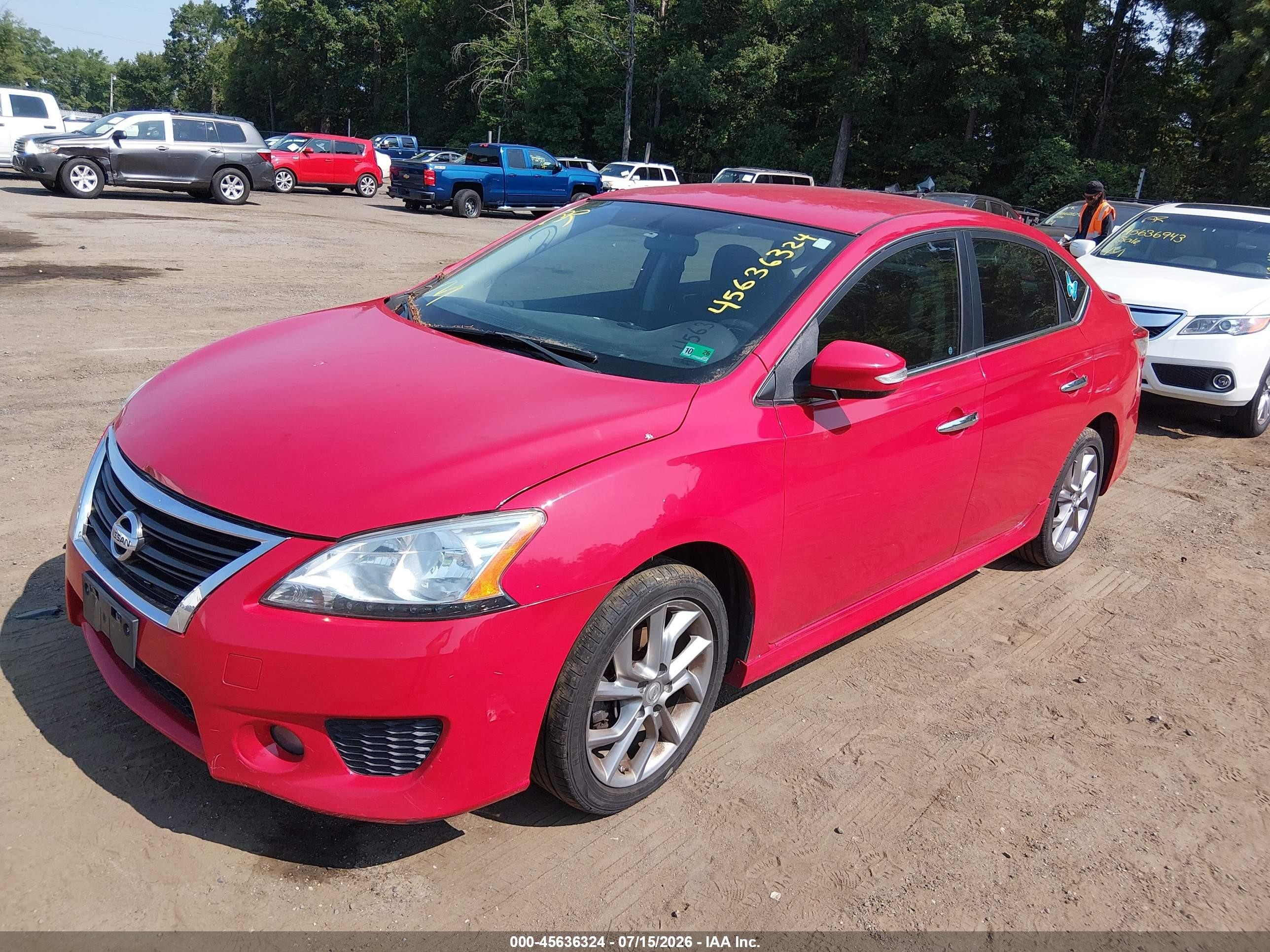 2015 Nissan Sentra Sr Red vin: 3N1AB7AP5FY245347