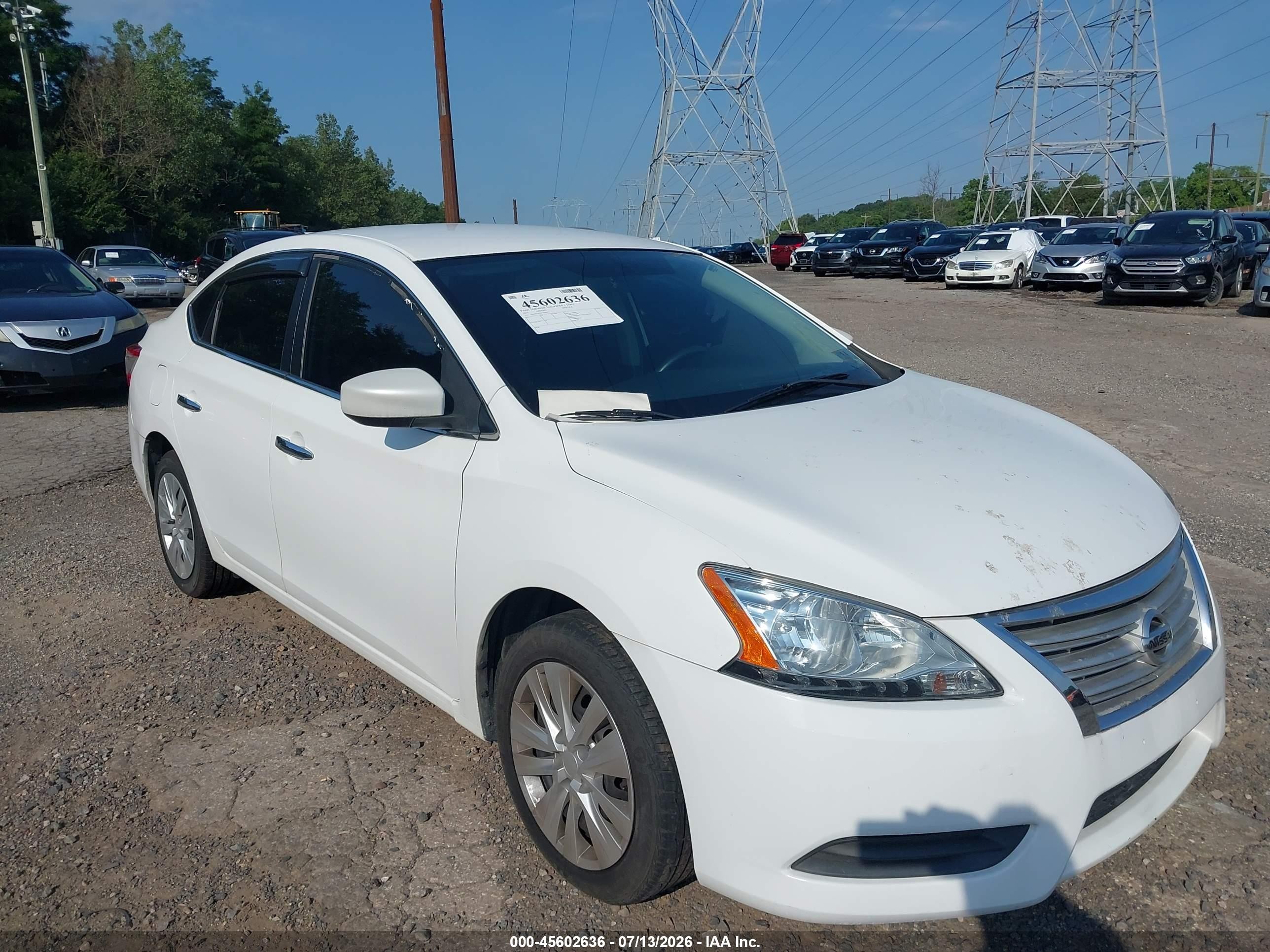 2015 Nissan Sentra Fe+ S/s/sl/sr/sv White vin: 3N1AB7AP5FY248412
