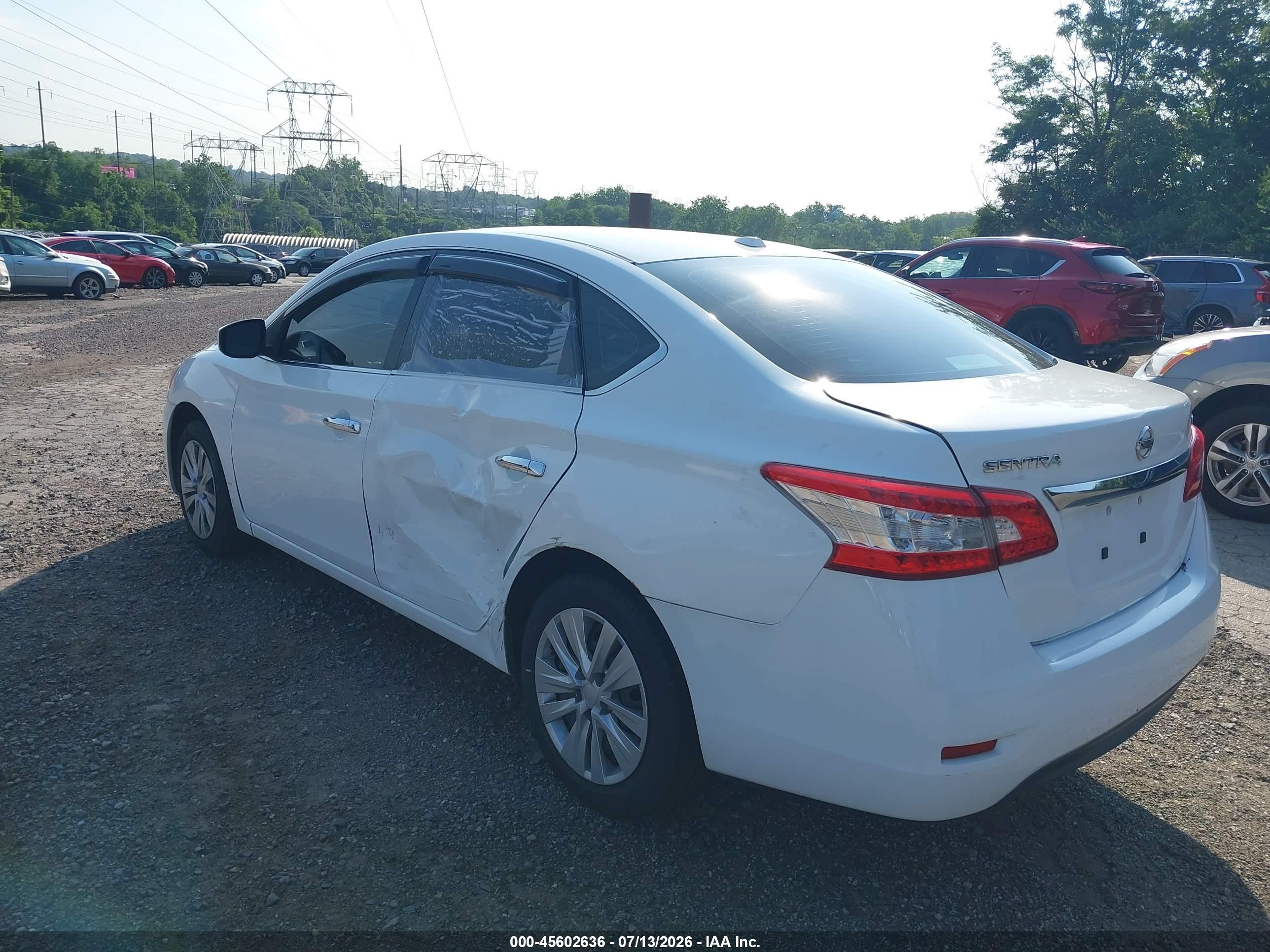 2015 Nissan Sentra Fe+ S/s/sl/sr/sv White vin: 3N1AB7AP5FY248412