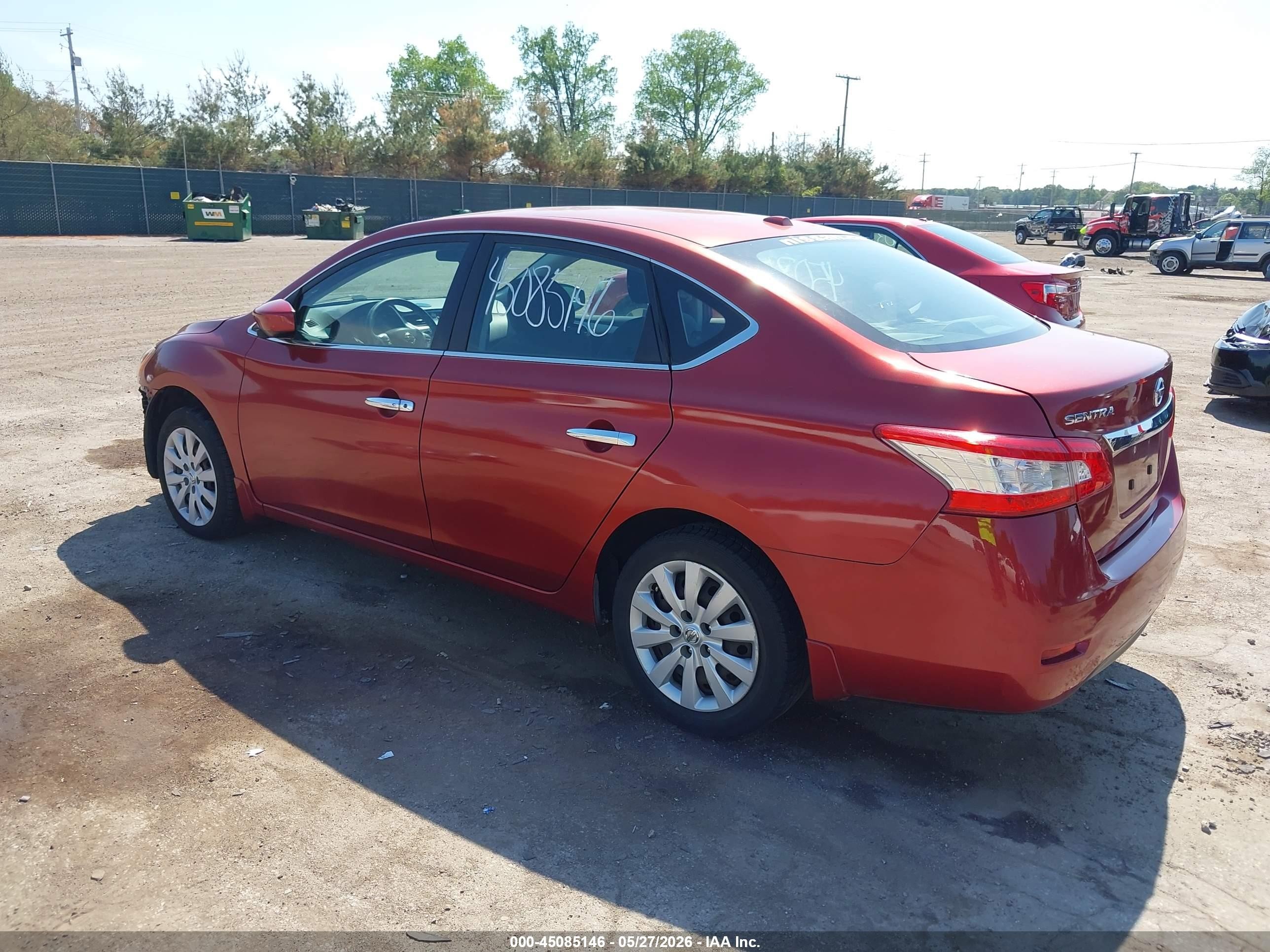 2015 Nissan Sentra Sv Red vin: 3N1AB7AP5FY256641