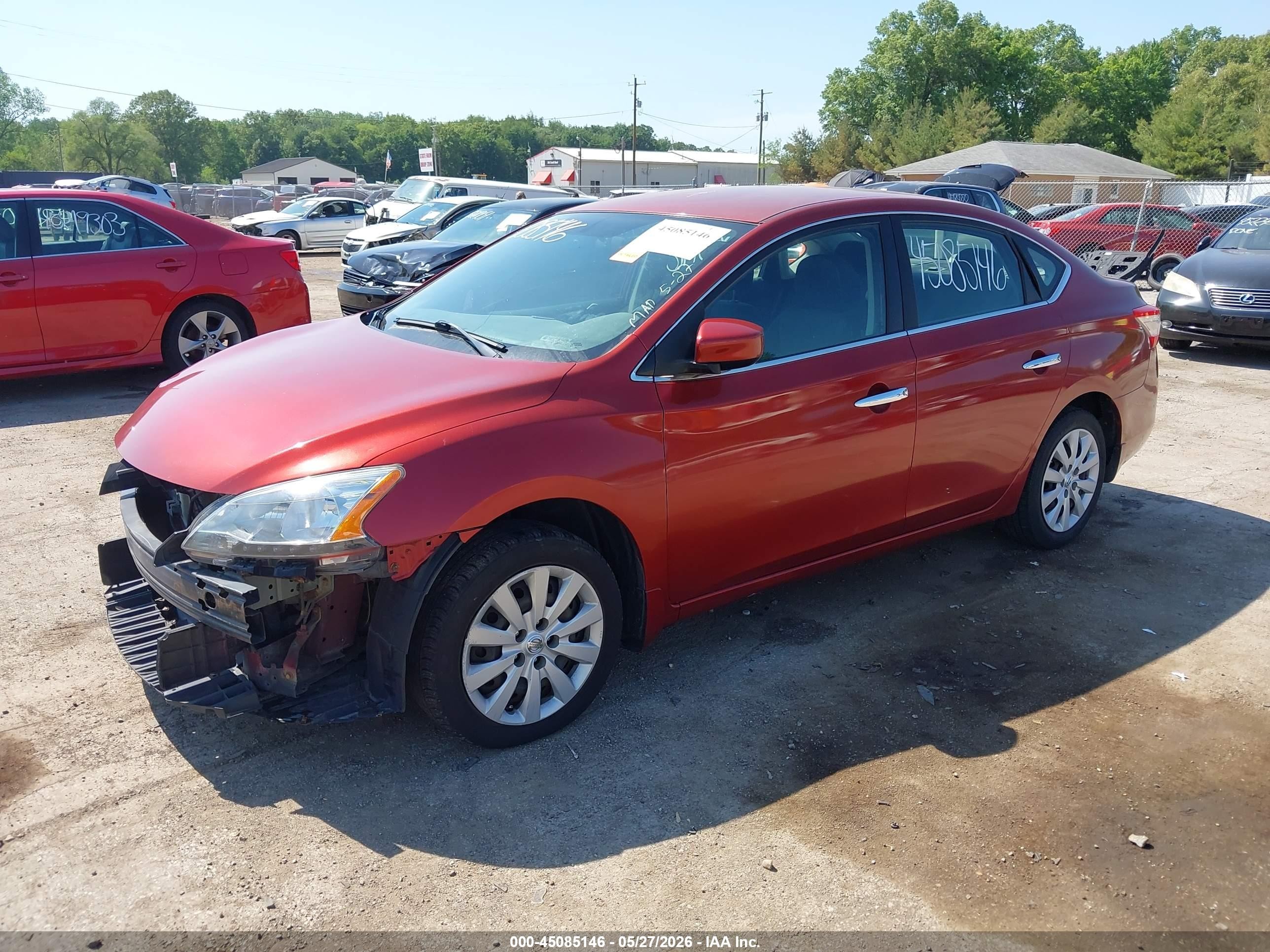 2015 Nissan Sentra Sv Red vin: 3N1AB7AP5FY256641