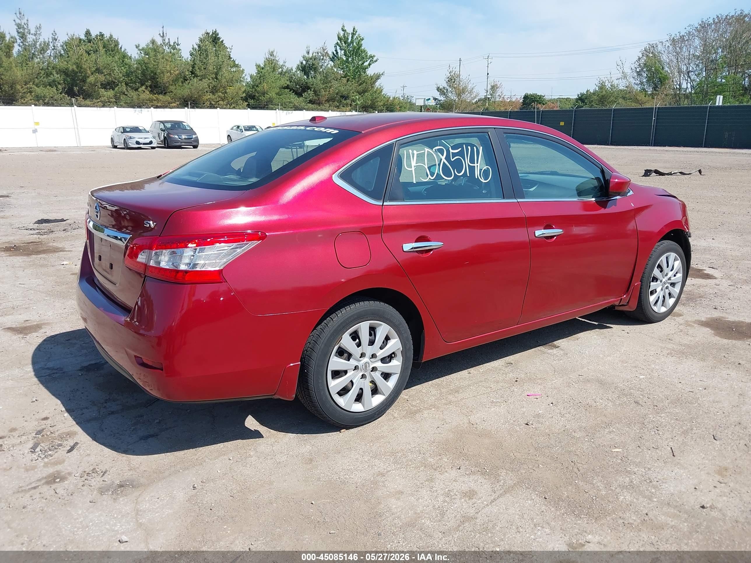 2015 Nissan Sentra Sv Red vin: 3N1AB7AP5FY256641