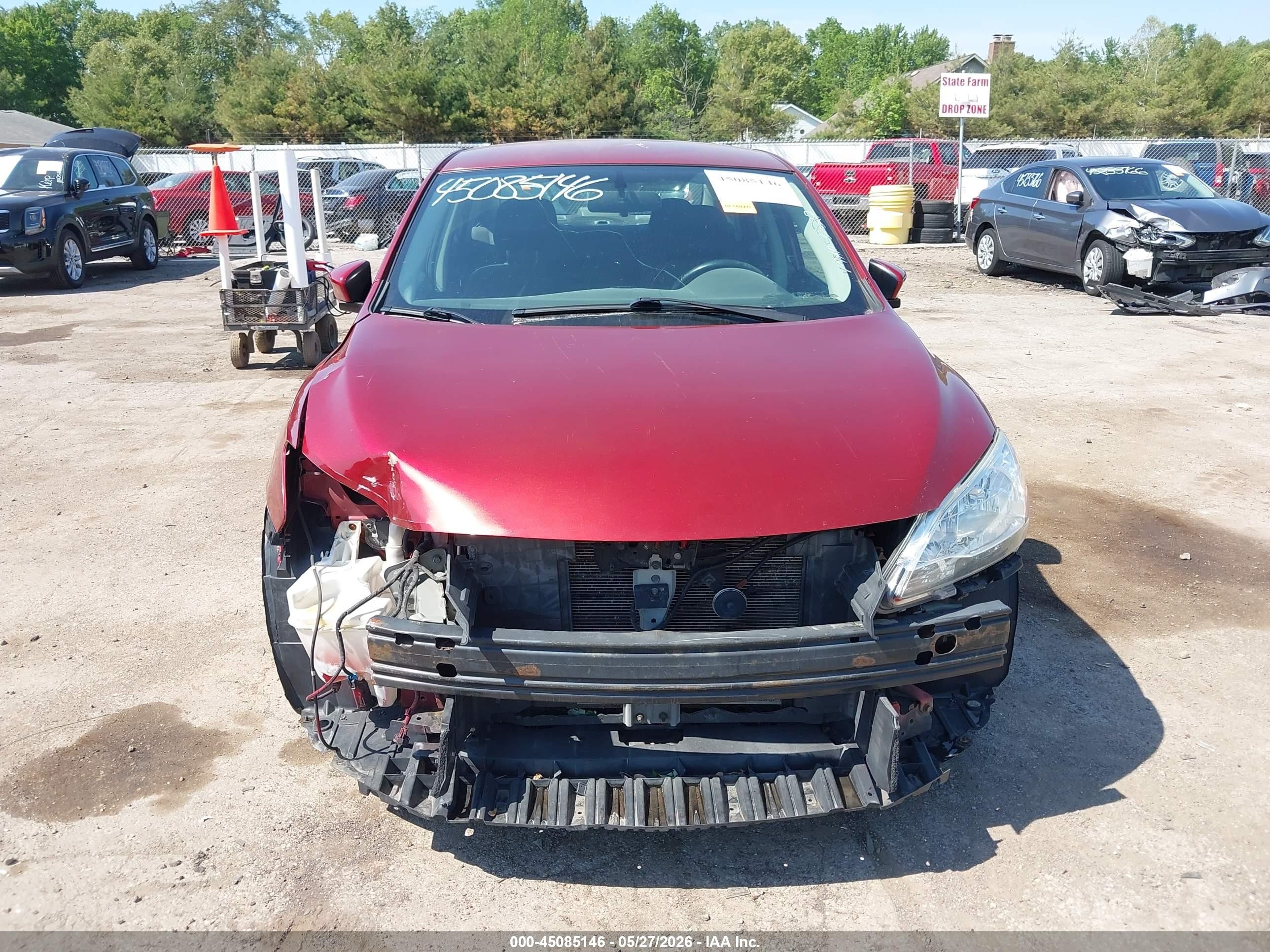 2015 Nissan Sentra Sv Red vin: 3N1AB7AP5FY256641