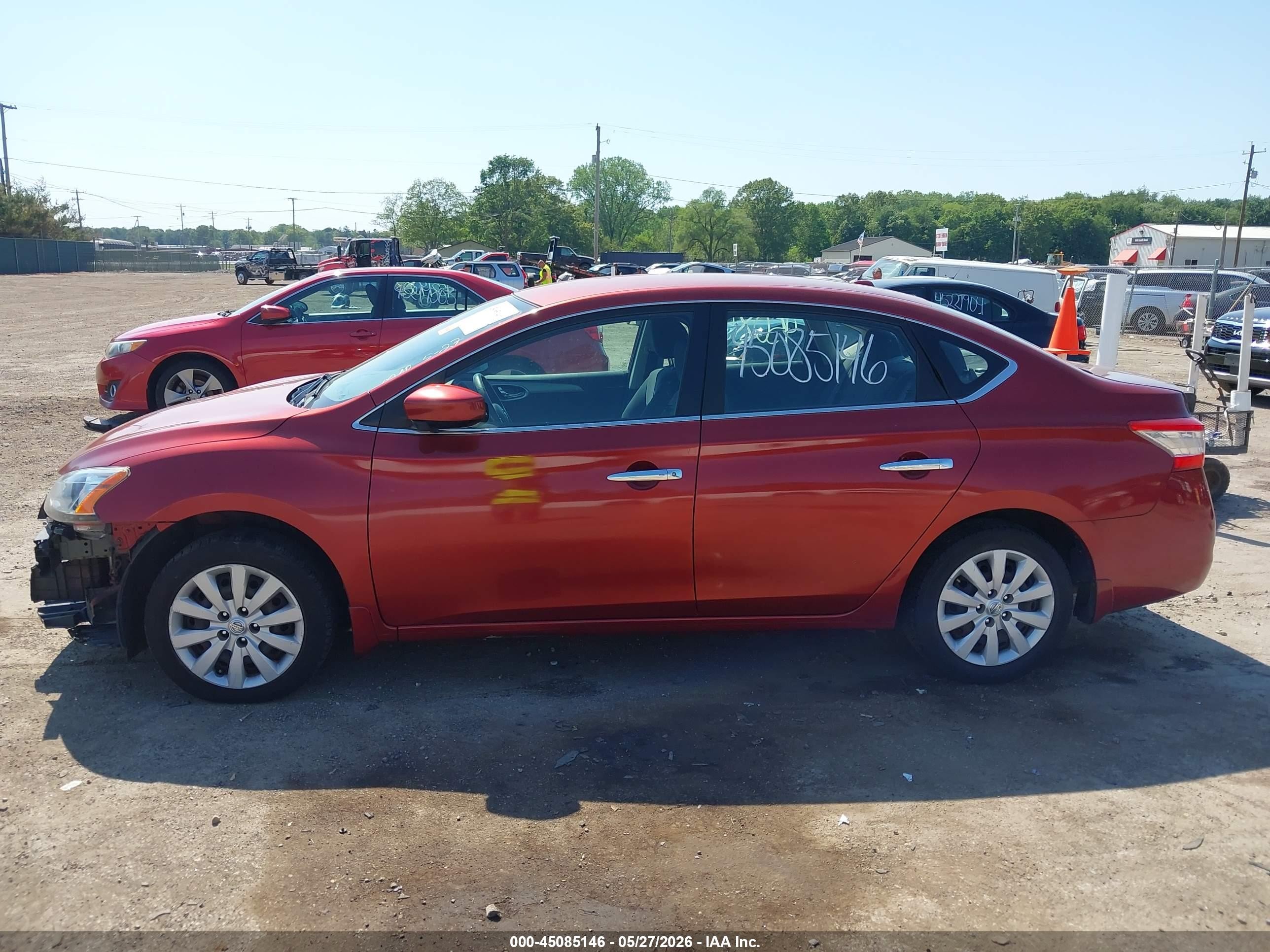 2015 Nissan Sentra Sv Red vin: 3N1AB7AP5FY256641