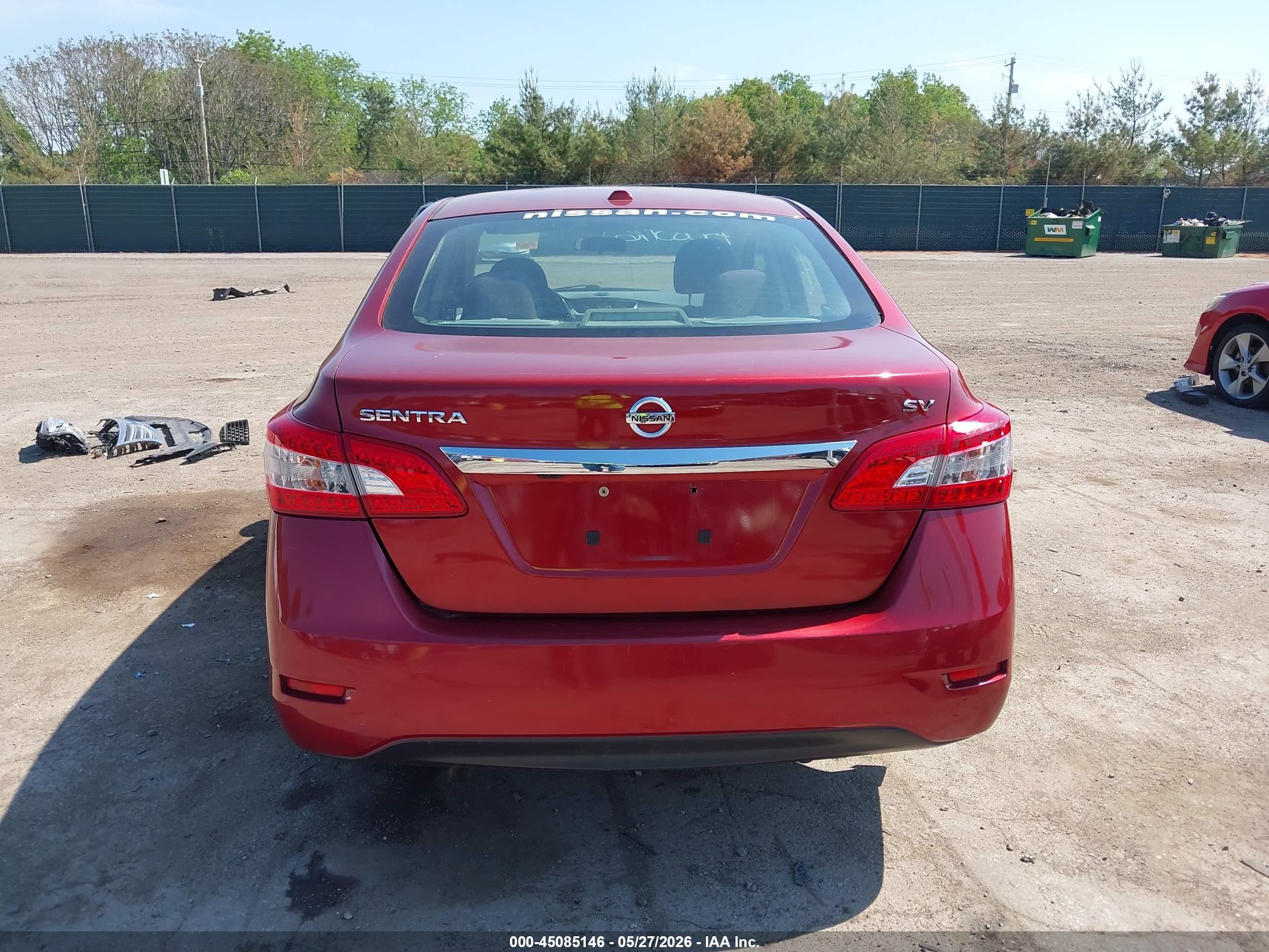 2015 Nissan Sentra Sv Red vin: 3N1AB7AP5FY256641