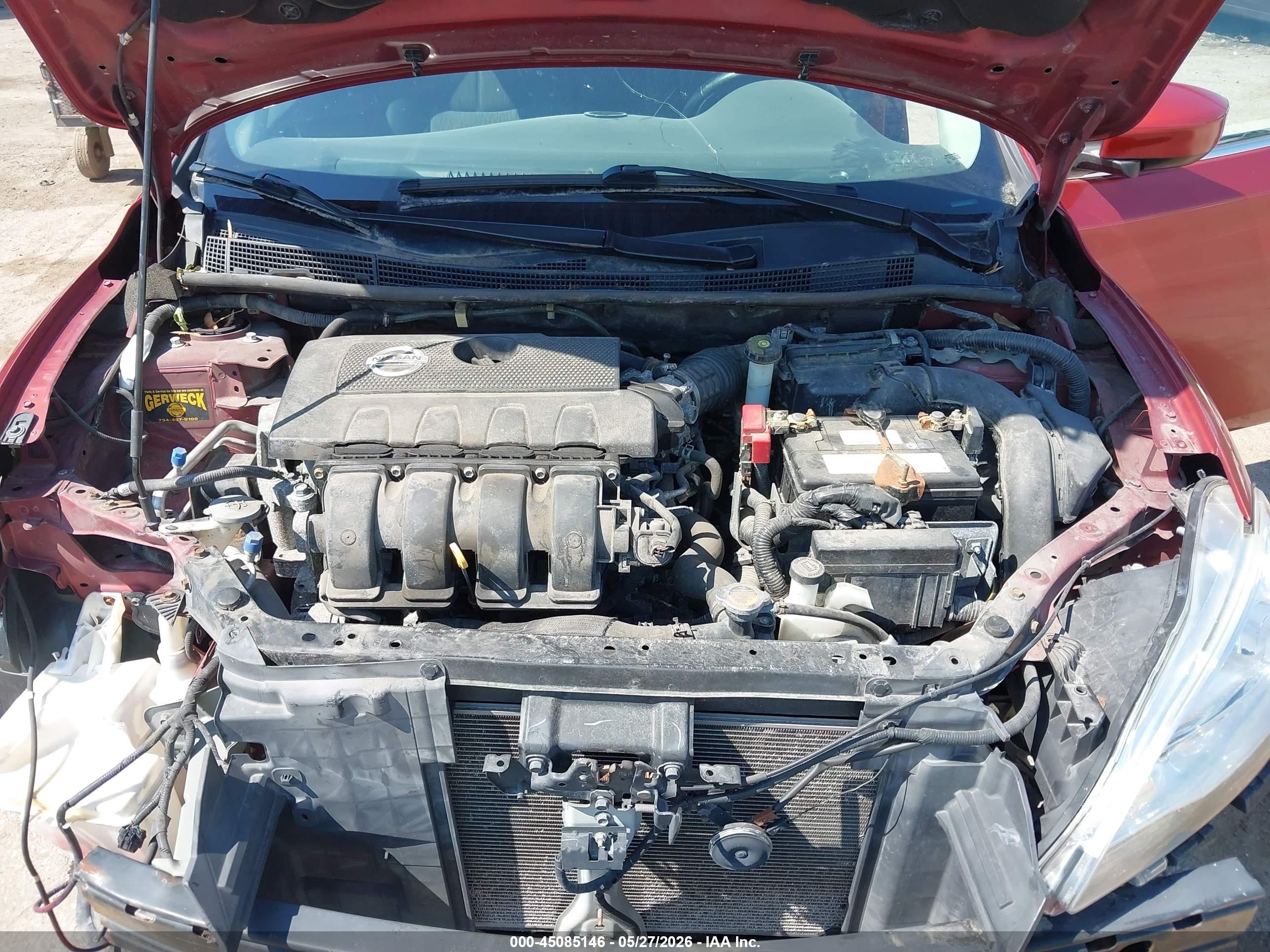 2015 Nissan Sentra Sv Red vin: 3N1AB7AP5FY256641