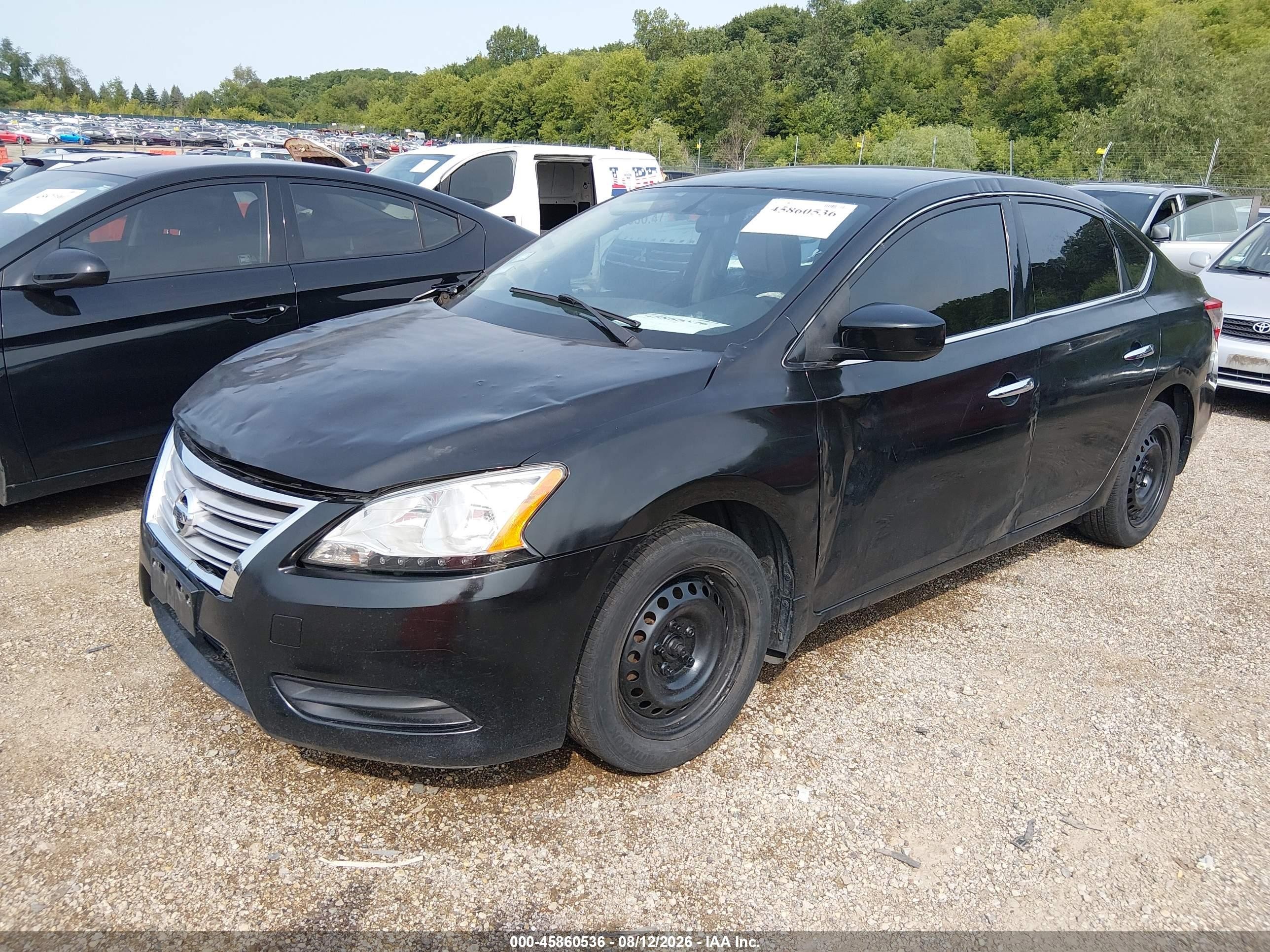 2015 Nissan Sentra Sv Черный vin: 3N1AB7AP5FY263542