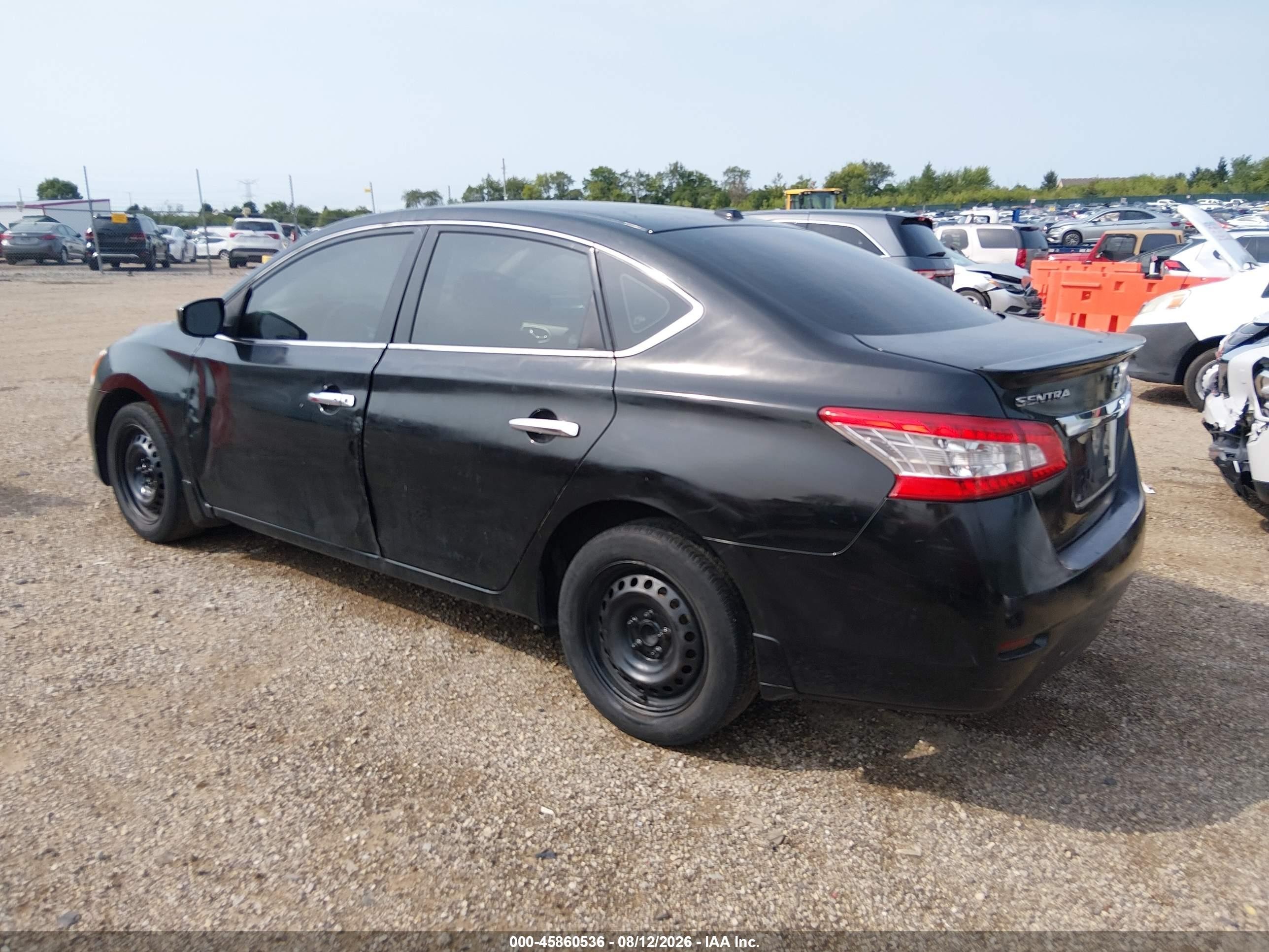 2015 Nissan Sentra Sv Черный vin: 3N1AB7AP5FY263542