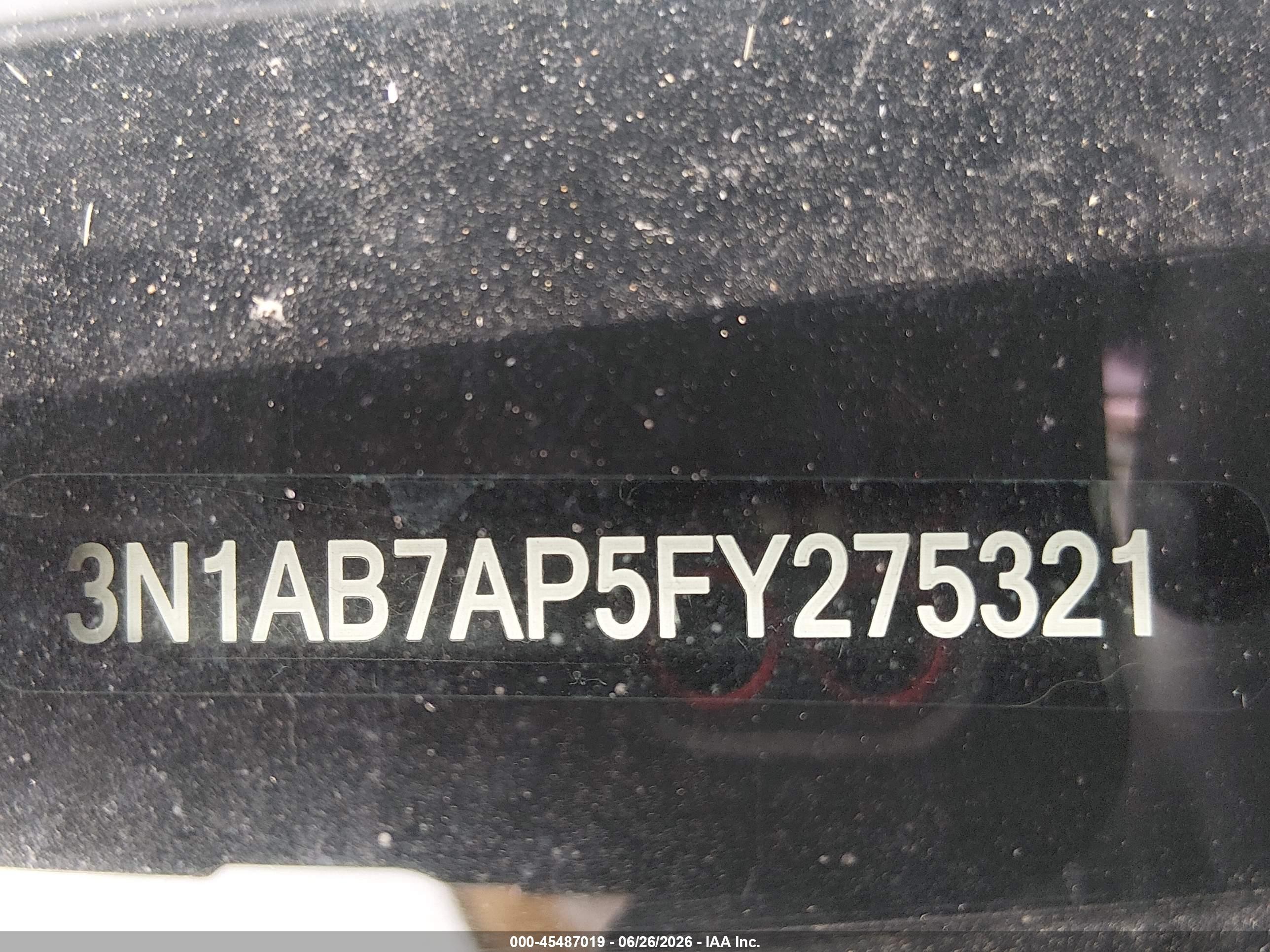 2015 Nissan Sentra Fe+ S/s/sl/sr/sv Silver vin: 3N1AB7AP5FY275321