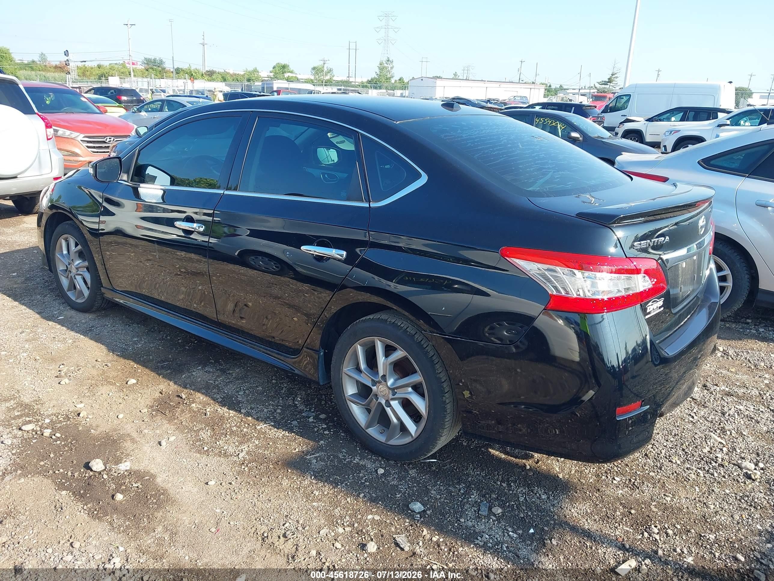 2015 Nissan Sentra Sr Black vin: 3N1AB7AP5FY293172