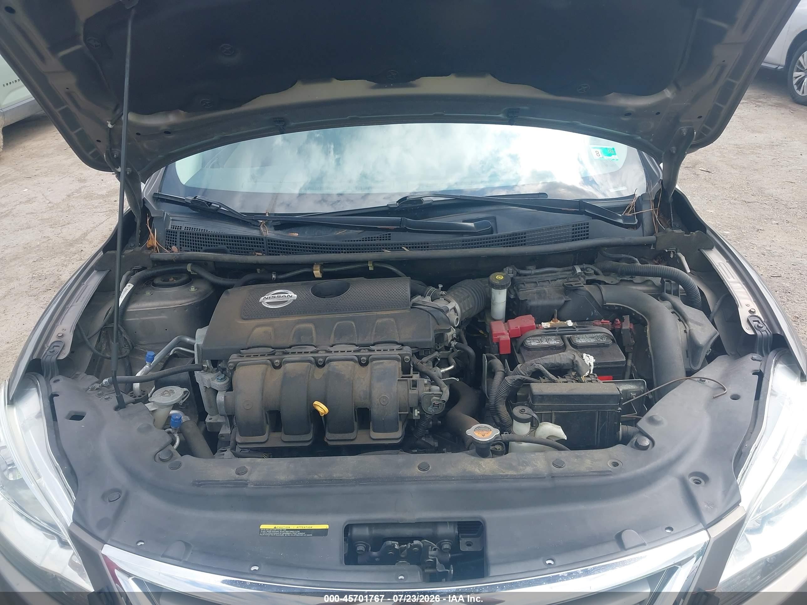 2015 Nissan Sentra Sv Gray vin: 3N1AB7AP5FY298291