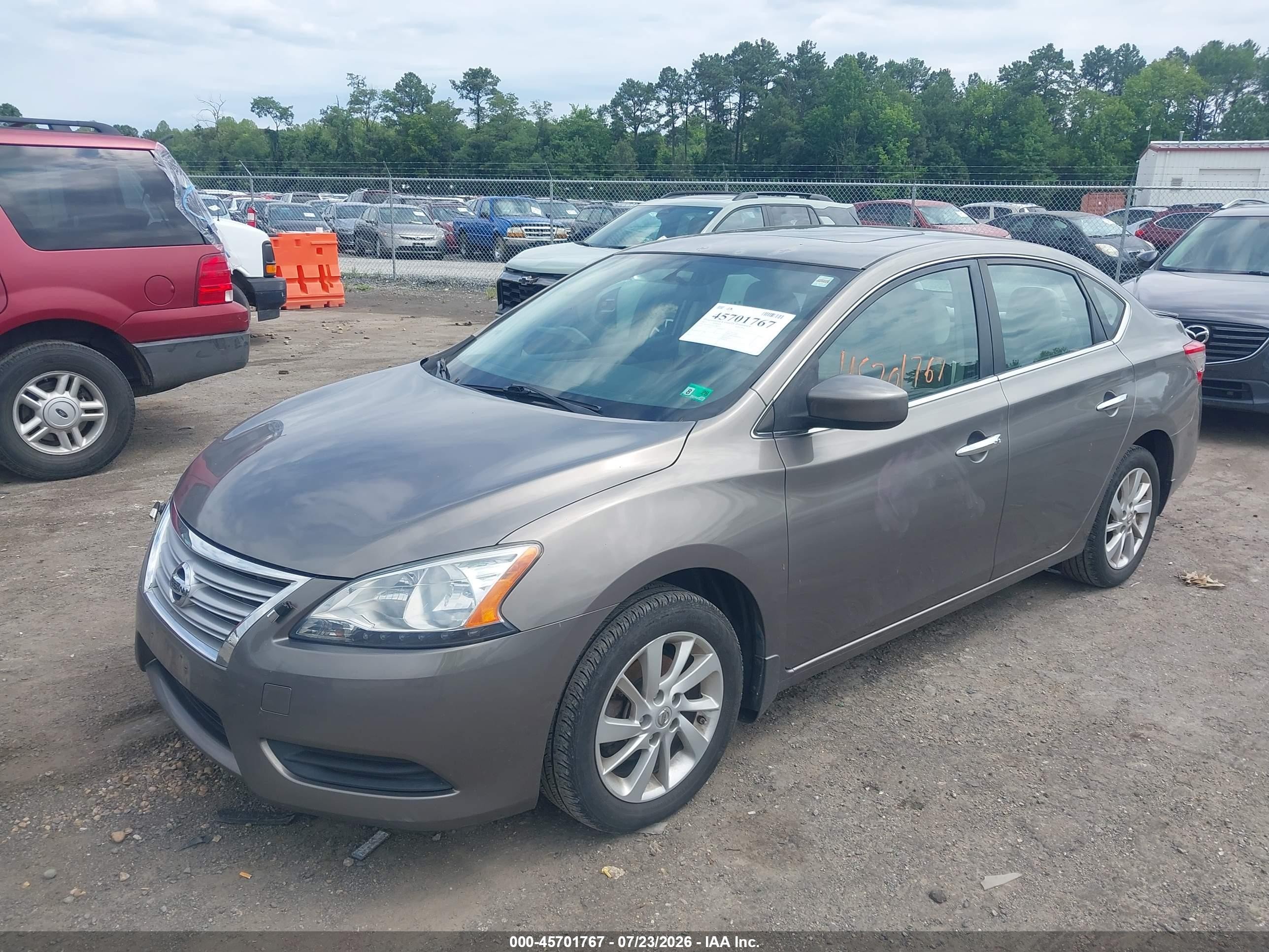 2015 Nissan Sentra Sv Gray vin: 3N1AB7AP5FY298291