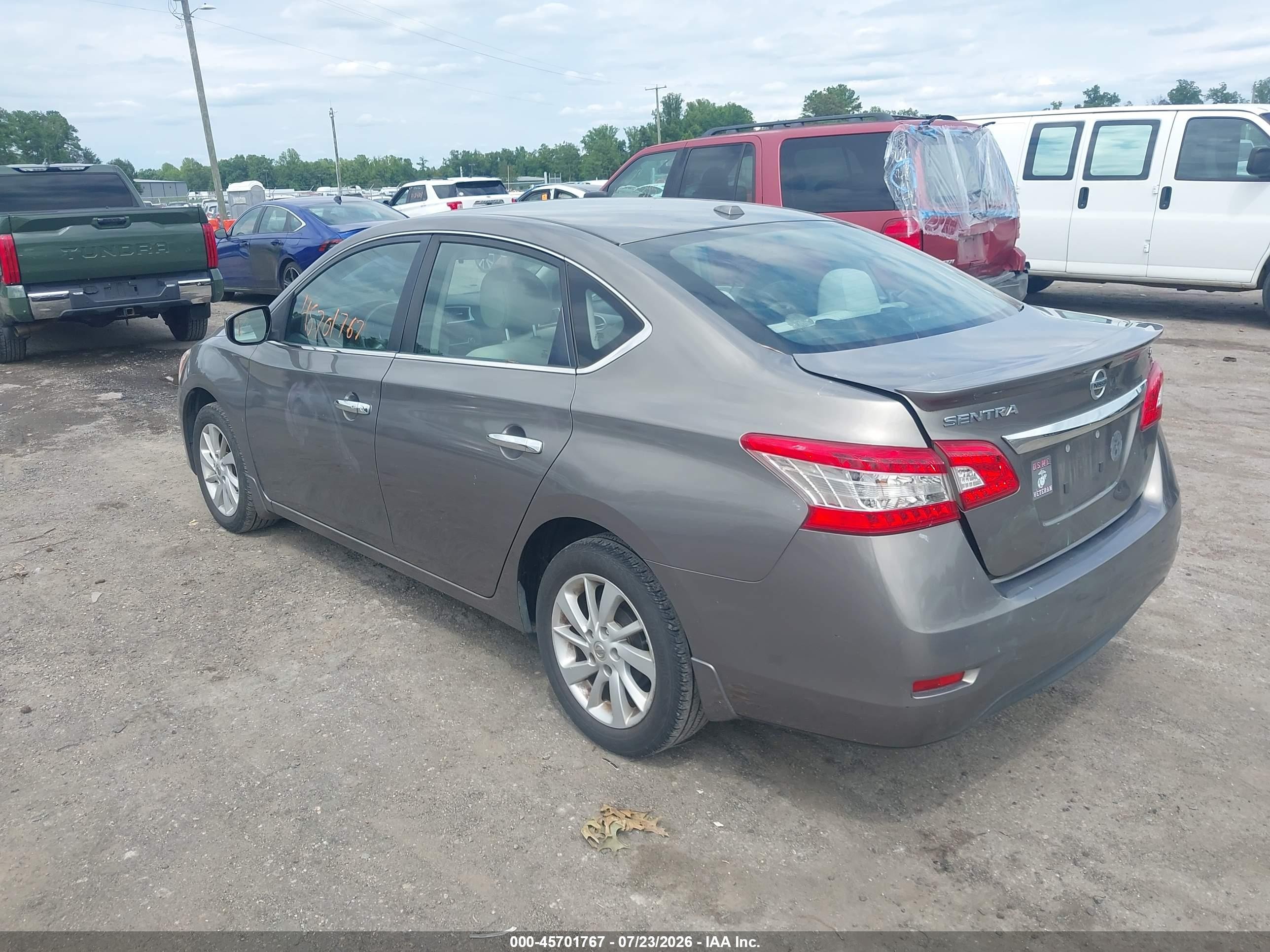 2015 Nissan Sentra Sv Gray vin: 3N1AB7AP5FY298291