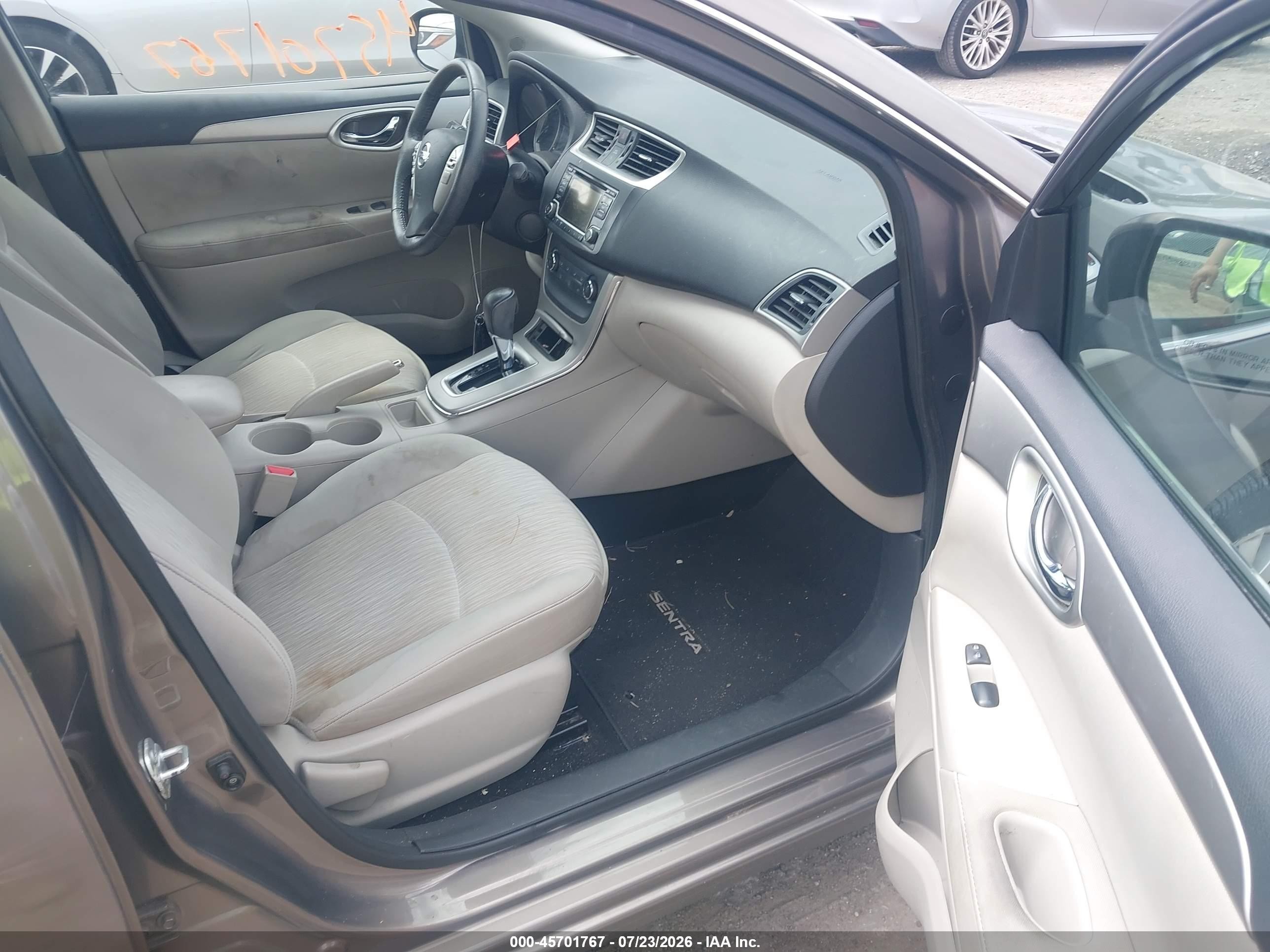 2015 Nissan Sentra Sv Gray vin: 3N1AB7AP5FY298291