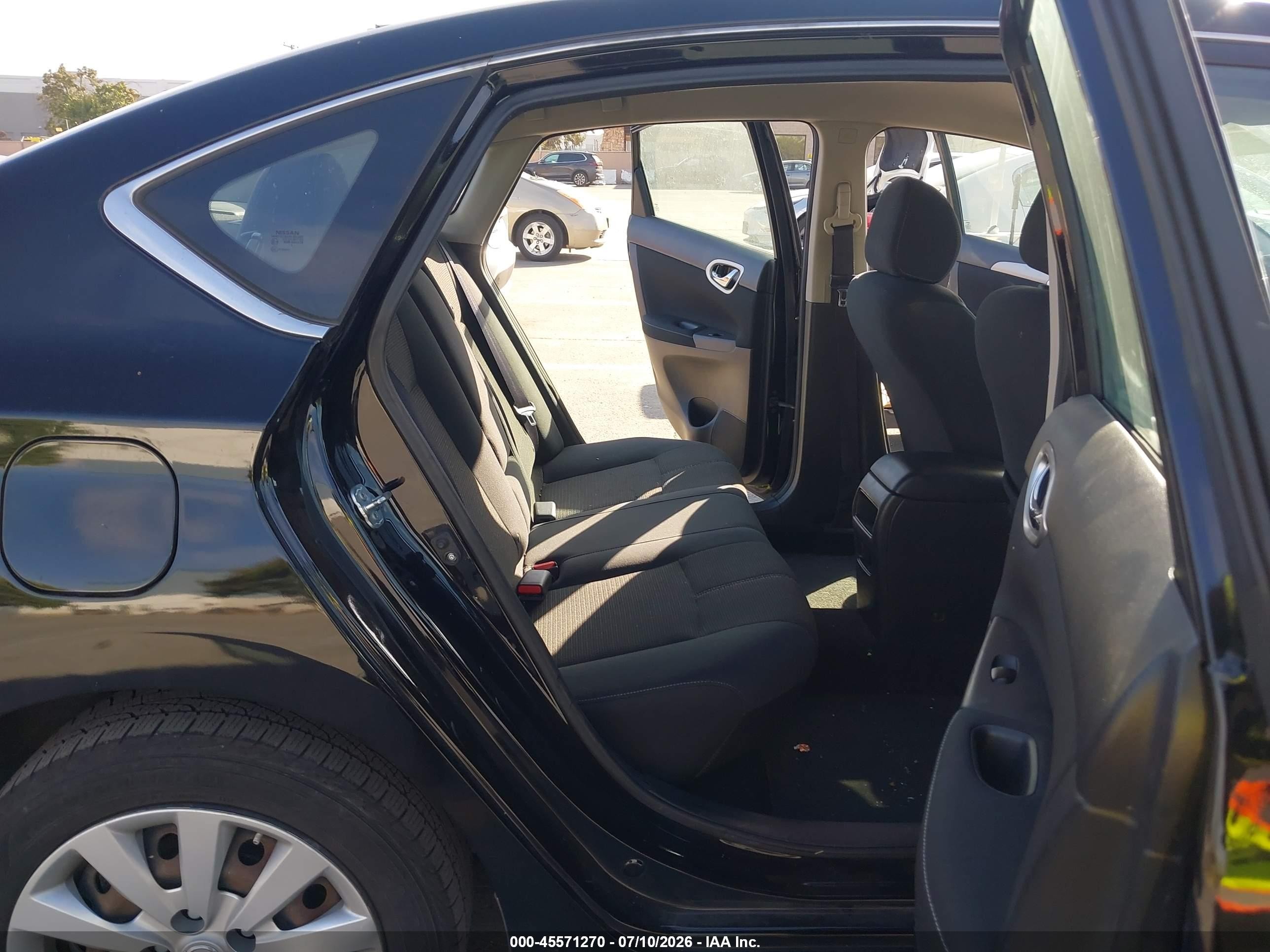 2015 Nissan Sentra S Black vin: 3N1AB7AP5FY300945