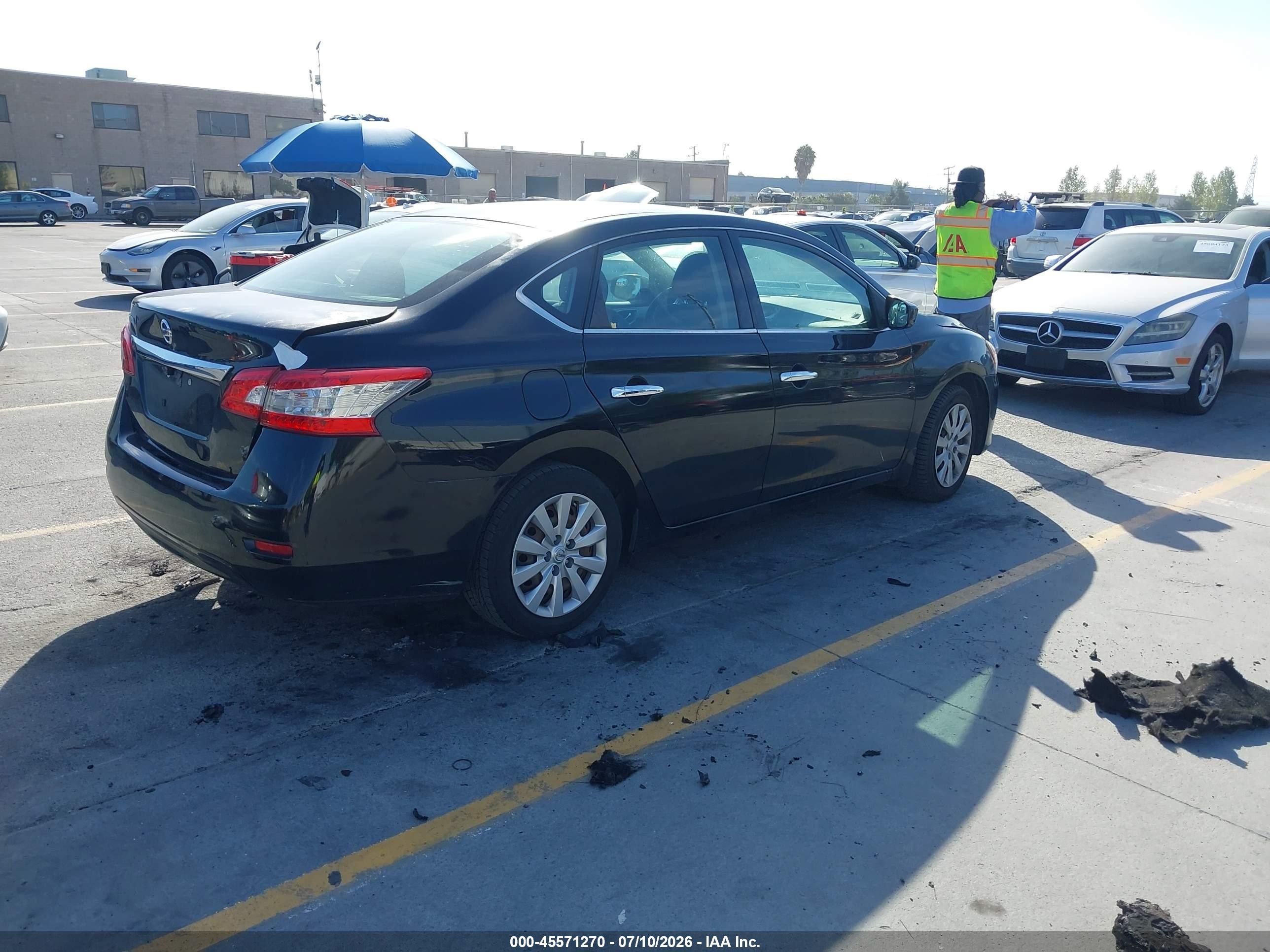 2015 Nissan Sentra S Black vin: 3N1AB7AP5FY300945