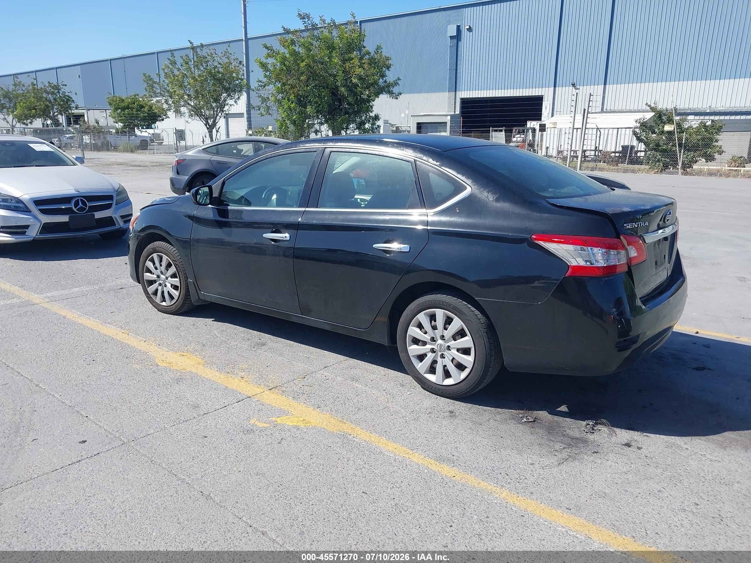 2015 Nissan Sentra S Black vin: 3N1AB7AP5FY300945