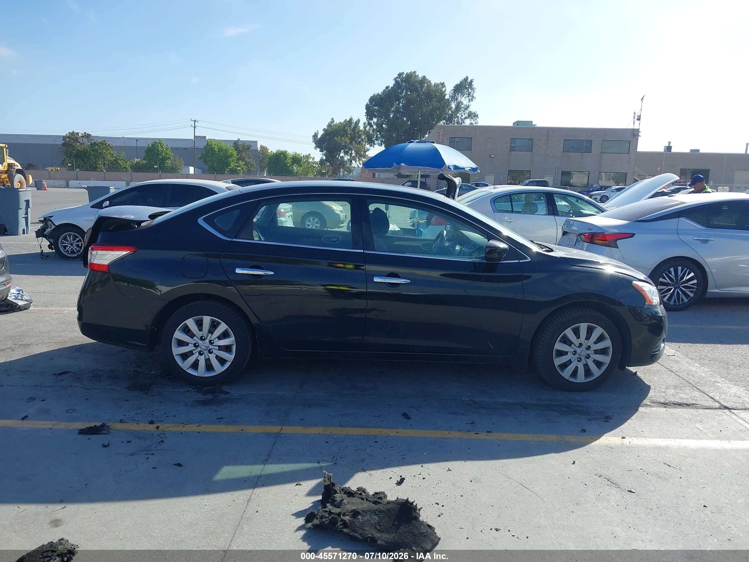 2015 Nissan Sentra S Black vin: 3N1AB7AP5FY300945