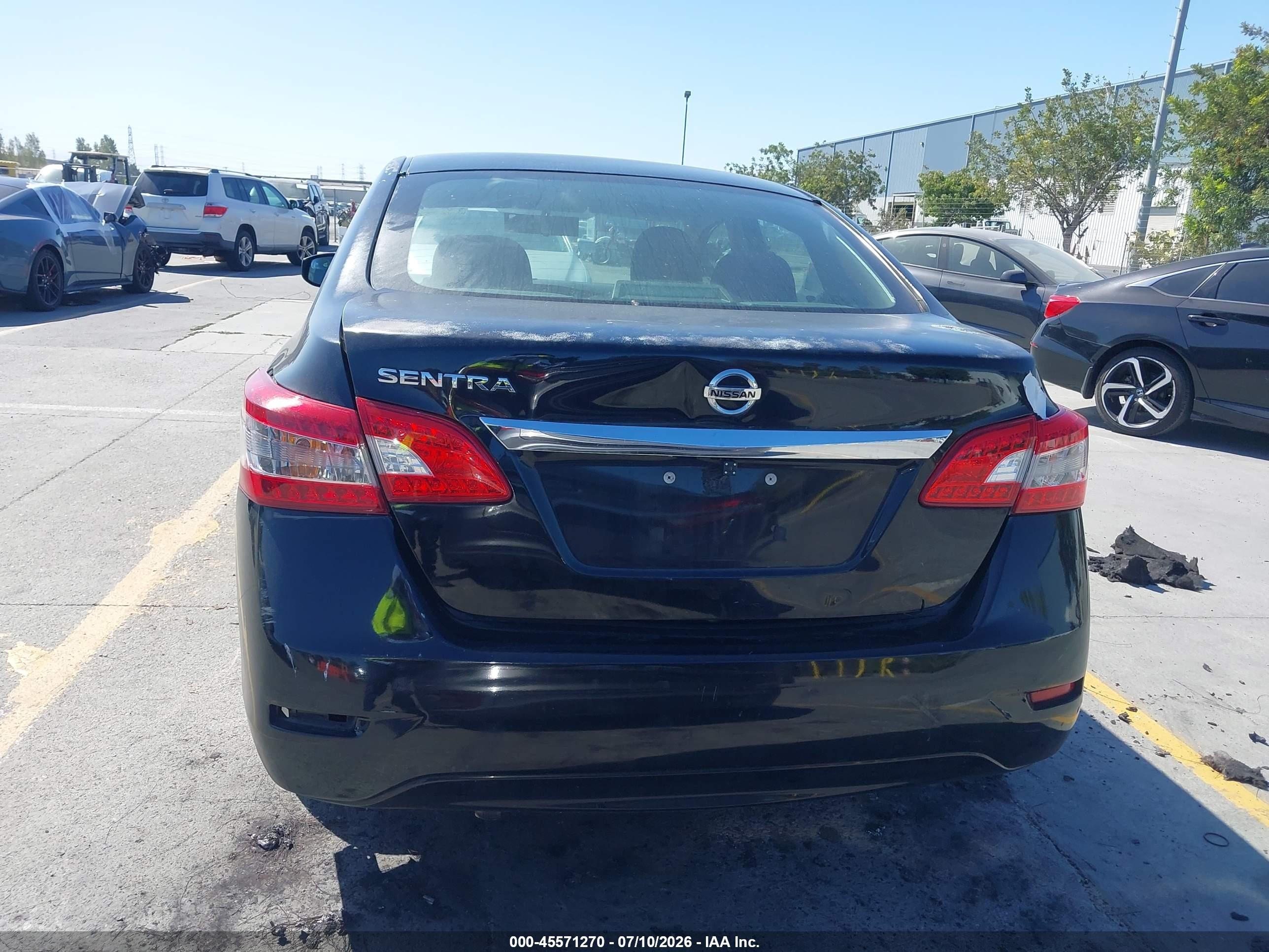 2015 Nissan Sentra S Black vin: 3N1AB7AP5FY300945