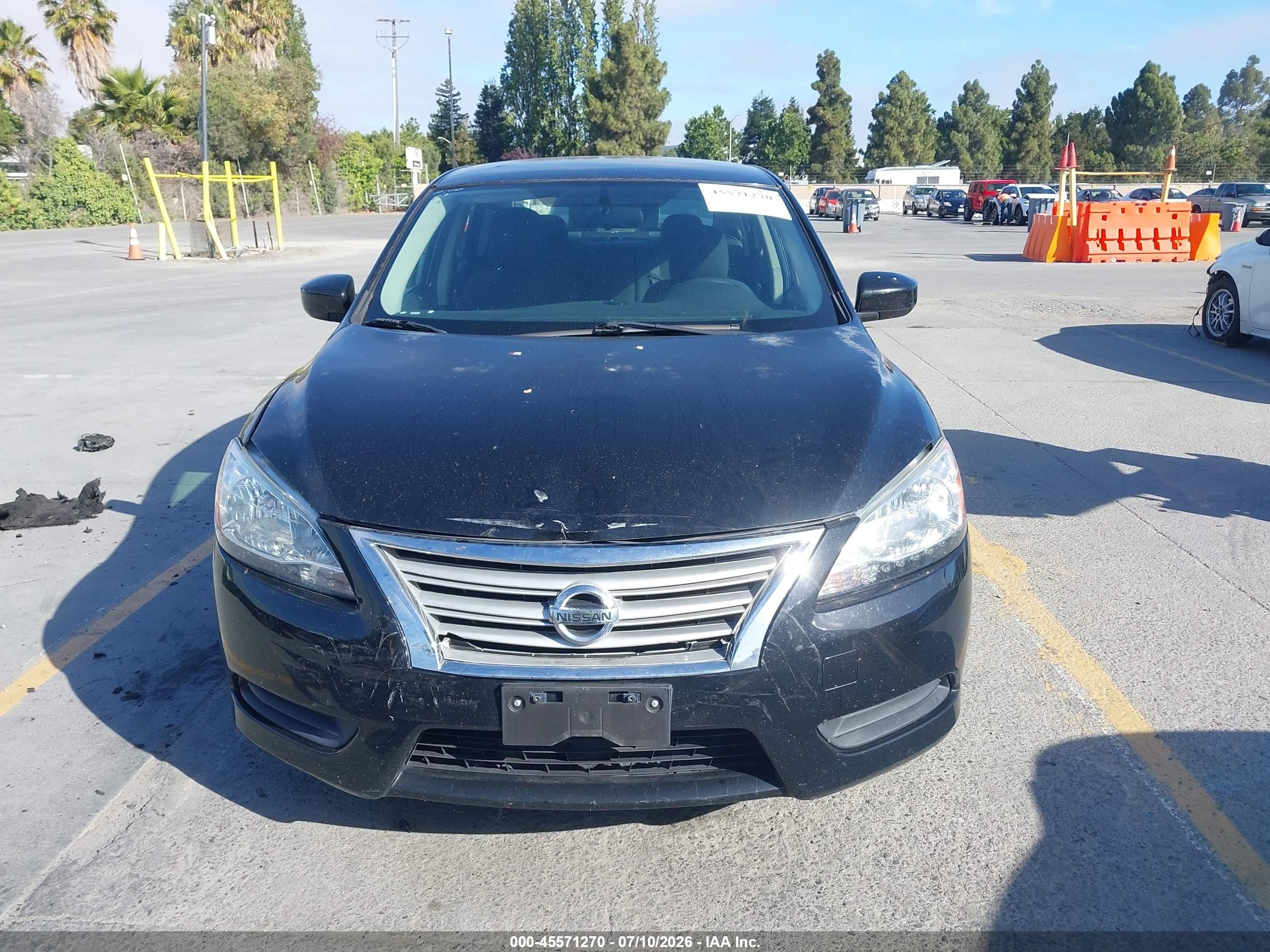 2015 Nissan Sentra S Black vin: 3N1AB7AP5FY300945