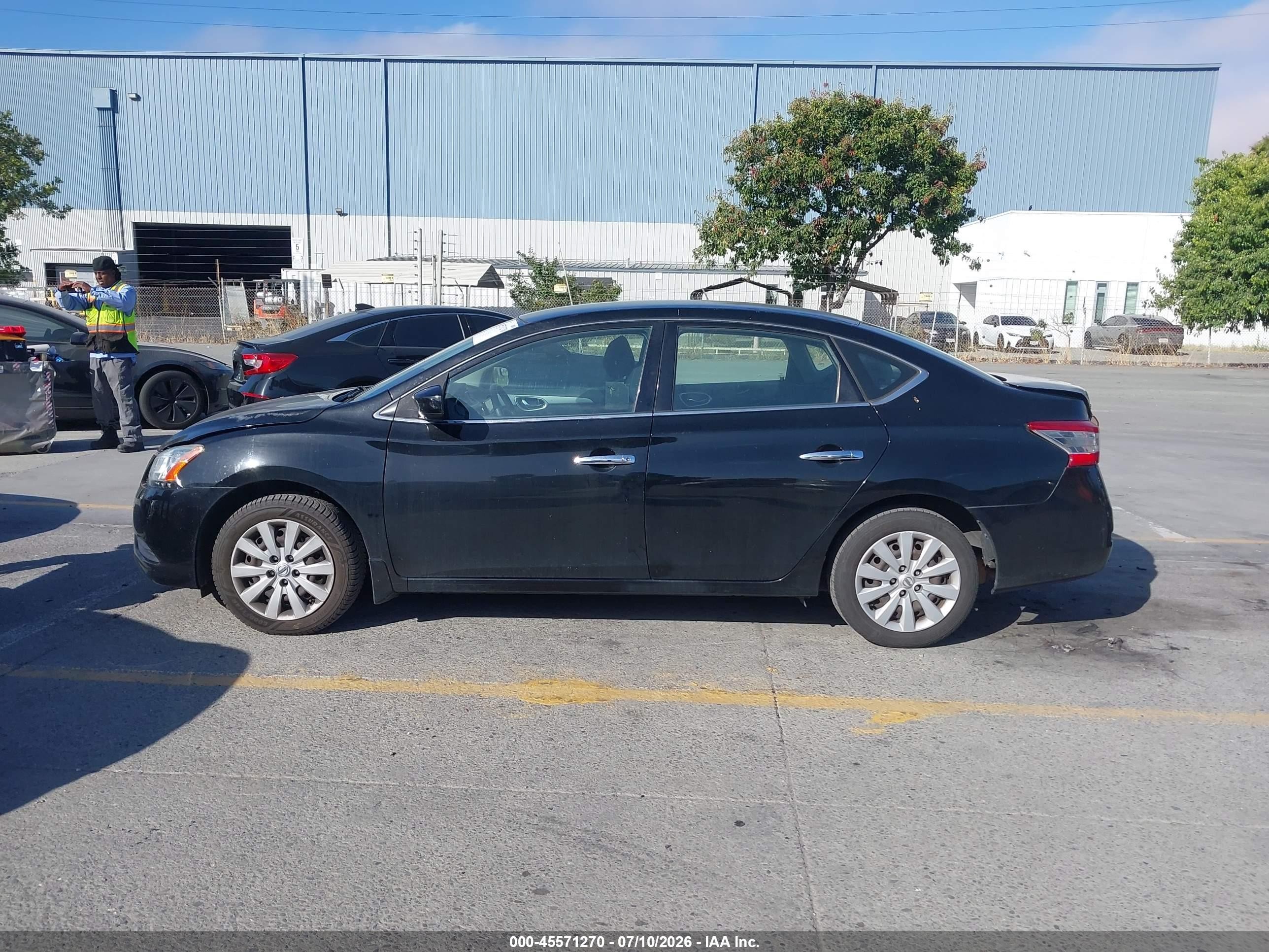 2015 Nissan Sentra S Black vin: 3N1AB7AP5FY300945