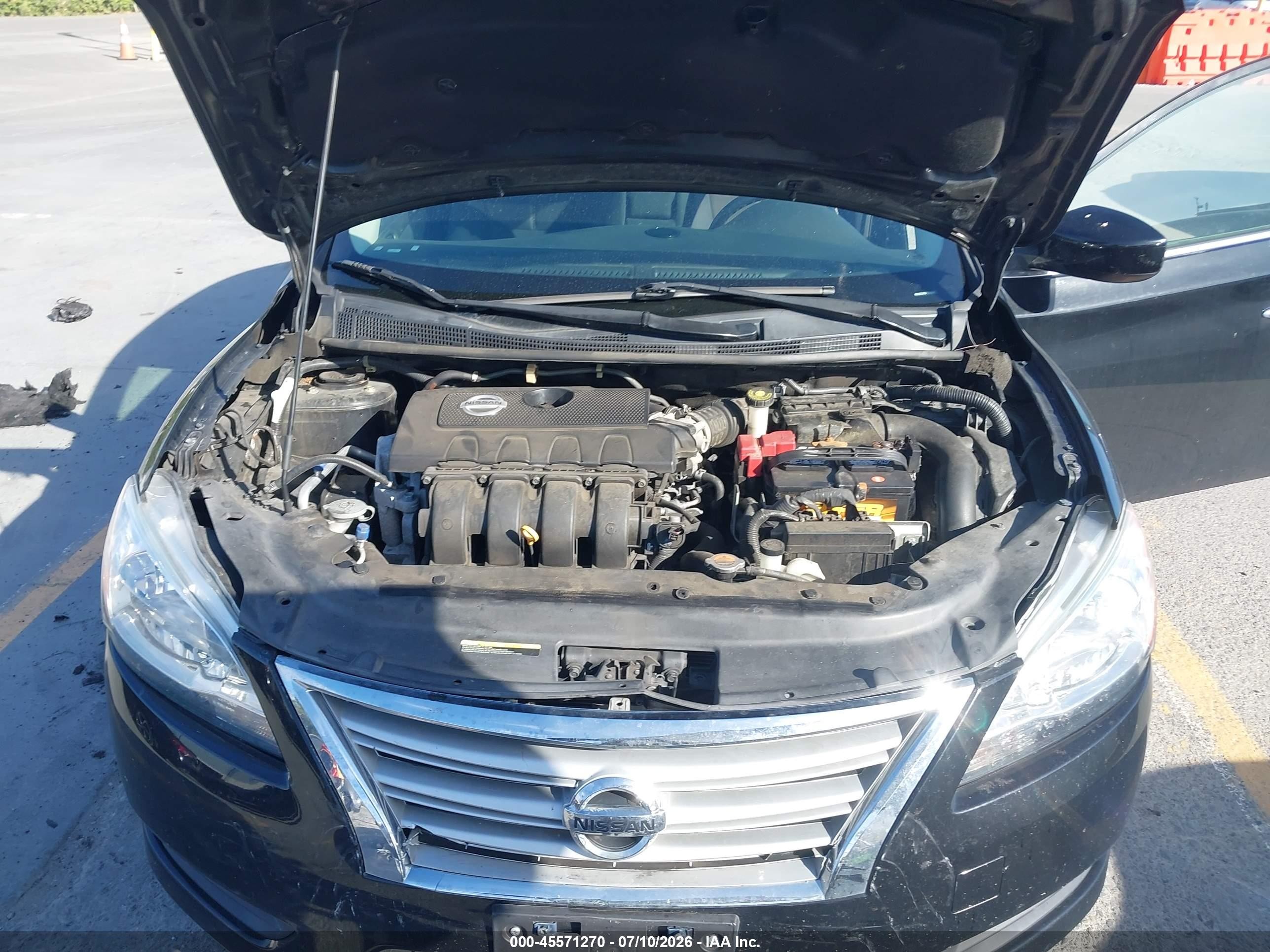 2015 Nissan Sentra S Black vin: 3N1AB7AP5FY300945