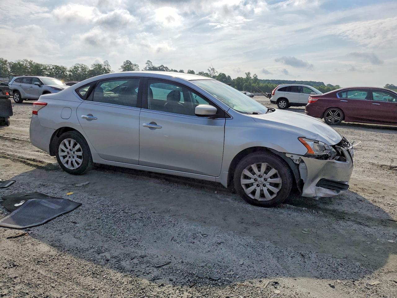2015 Nissan Sentra Sv Silver vin: 3N1AB7AP5FY307684