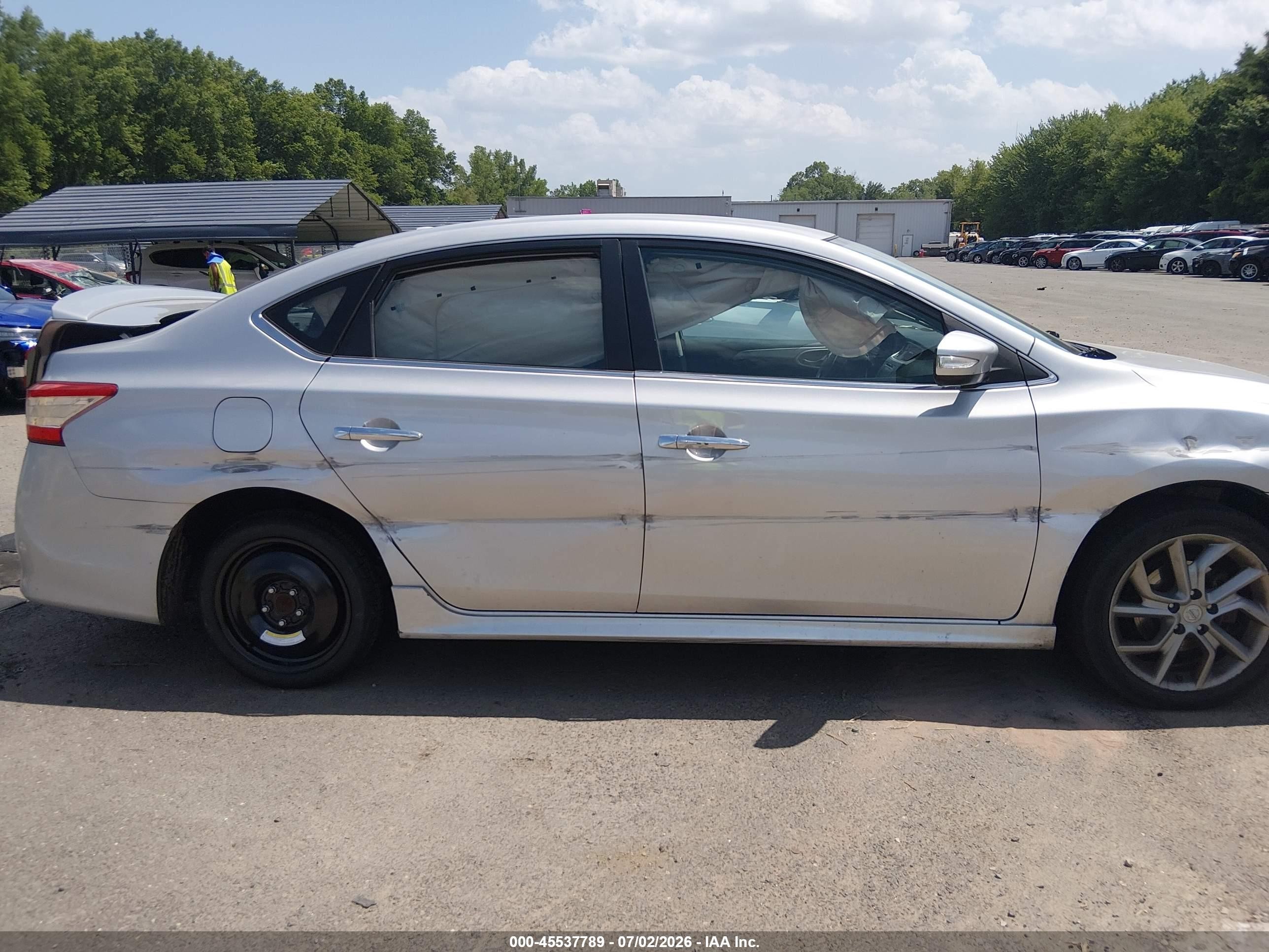 2015 Nissan Sentra Sr Silver vin: 3N1AB7AP5FY309936