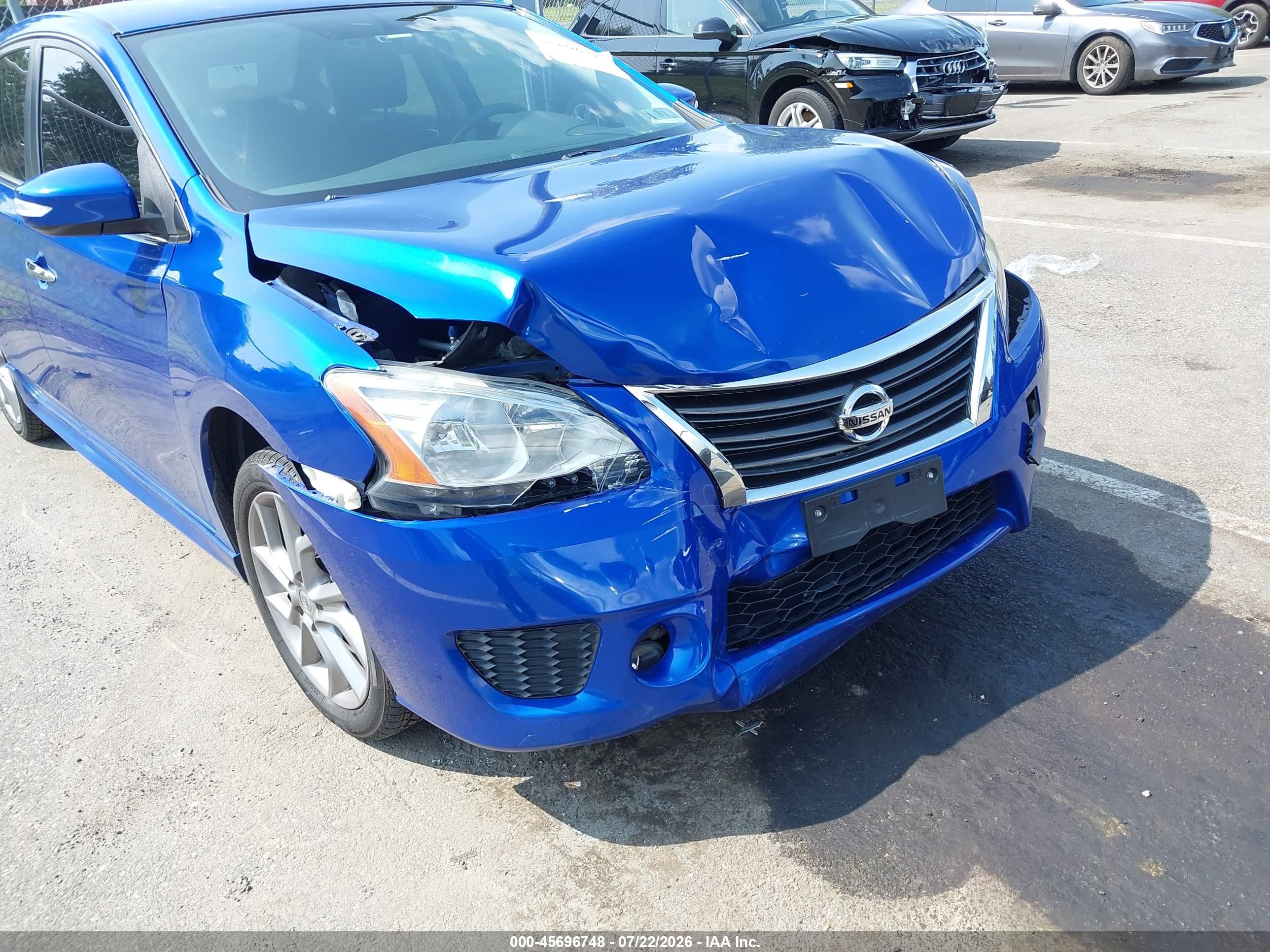 2015 Nissan Sentra Sr Синий vin: 3N1AB7AP5FY312996