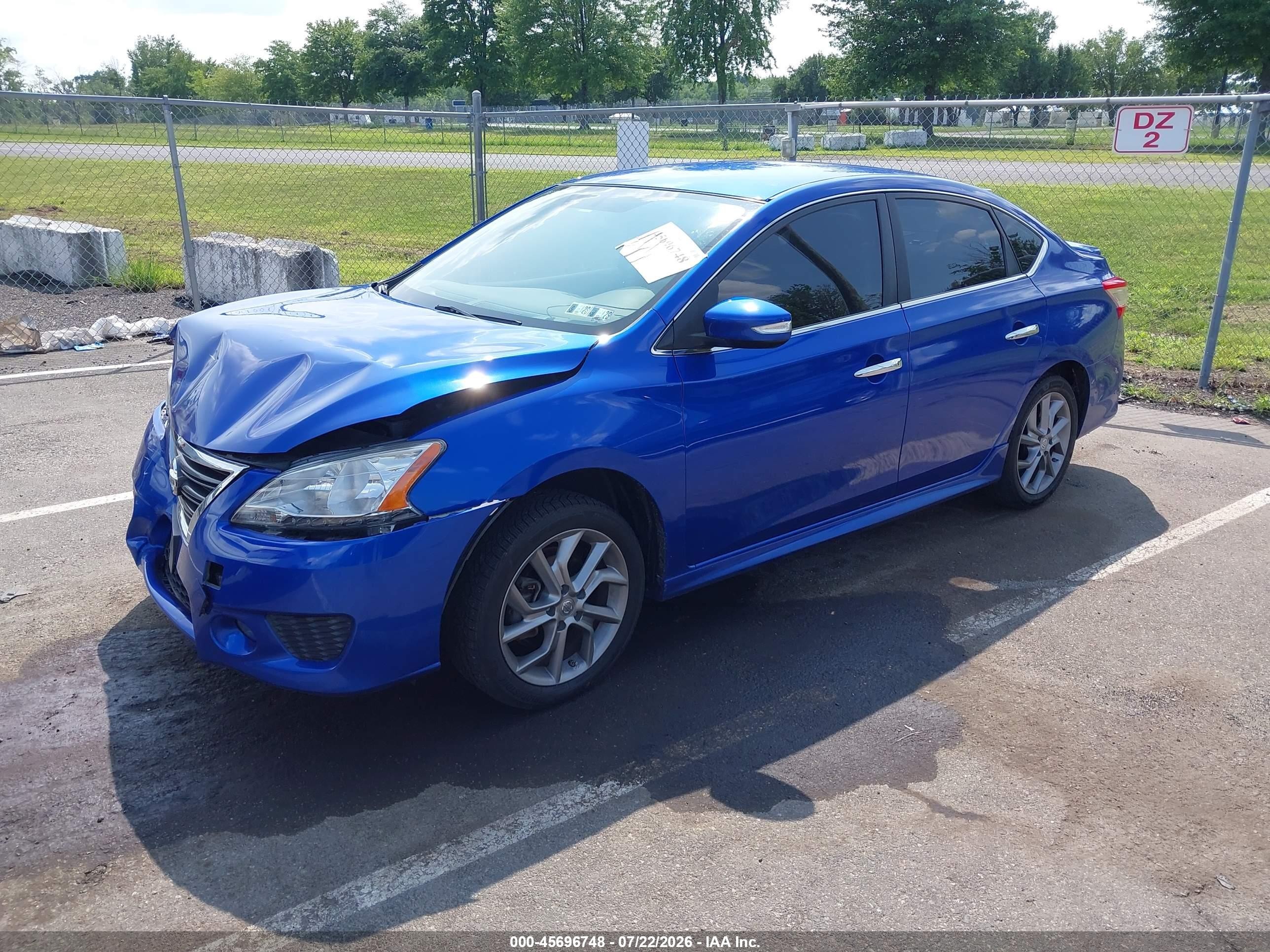 2015 Nissan Sentra Sr Синий vin: 3N1AB7AP5FY312996