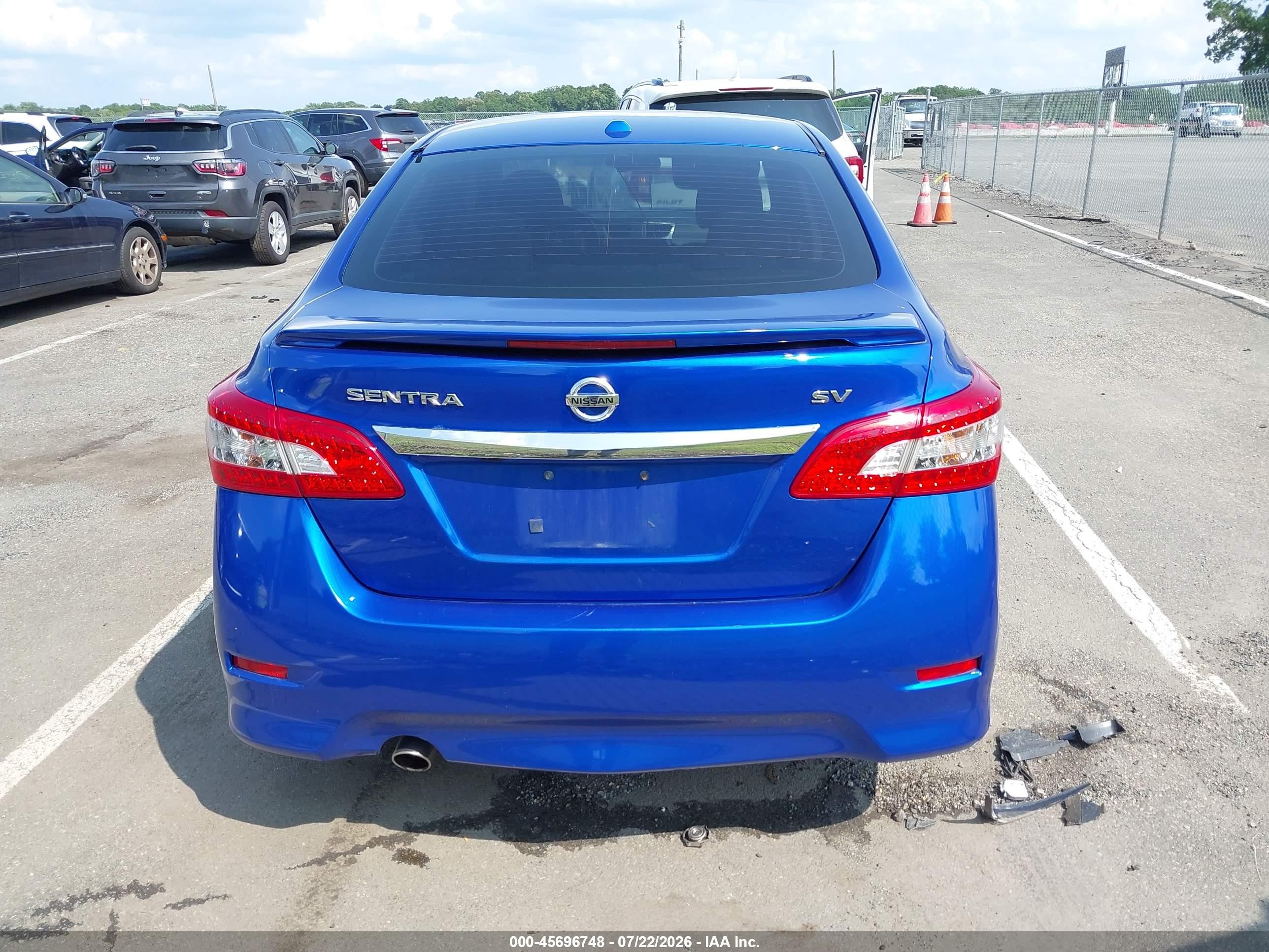 2015 Nissan Sentra Sr Синий vin: 3N1AB7AP5FY312996