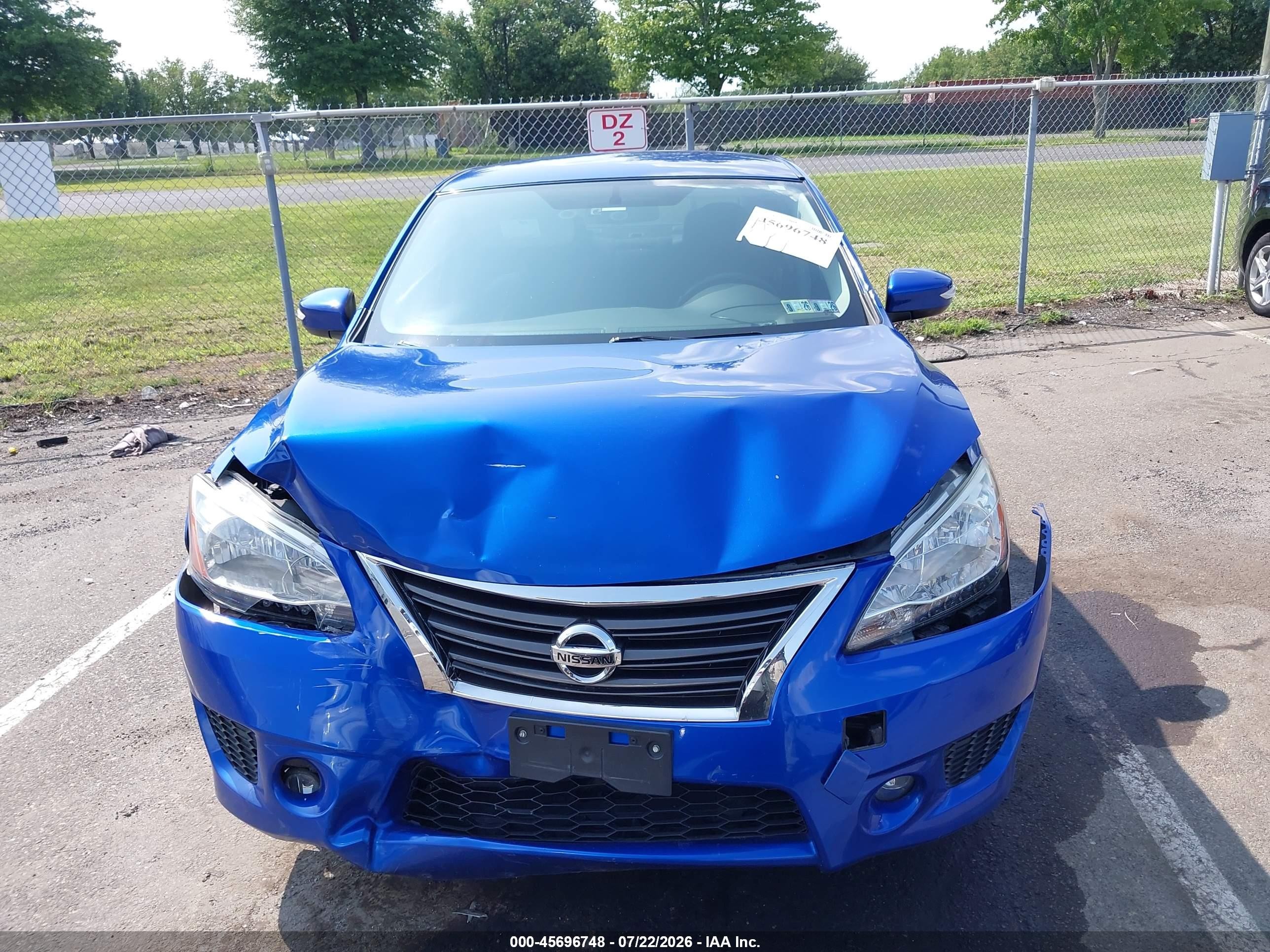 2015 Nissan Sentra Sr Синий vin: 3N1AB7AP5FY312996