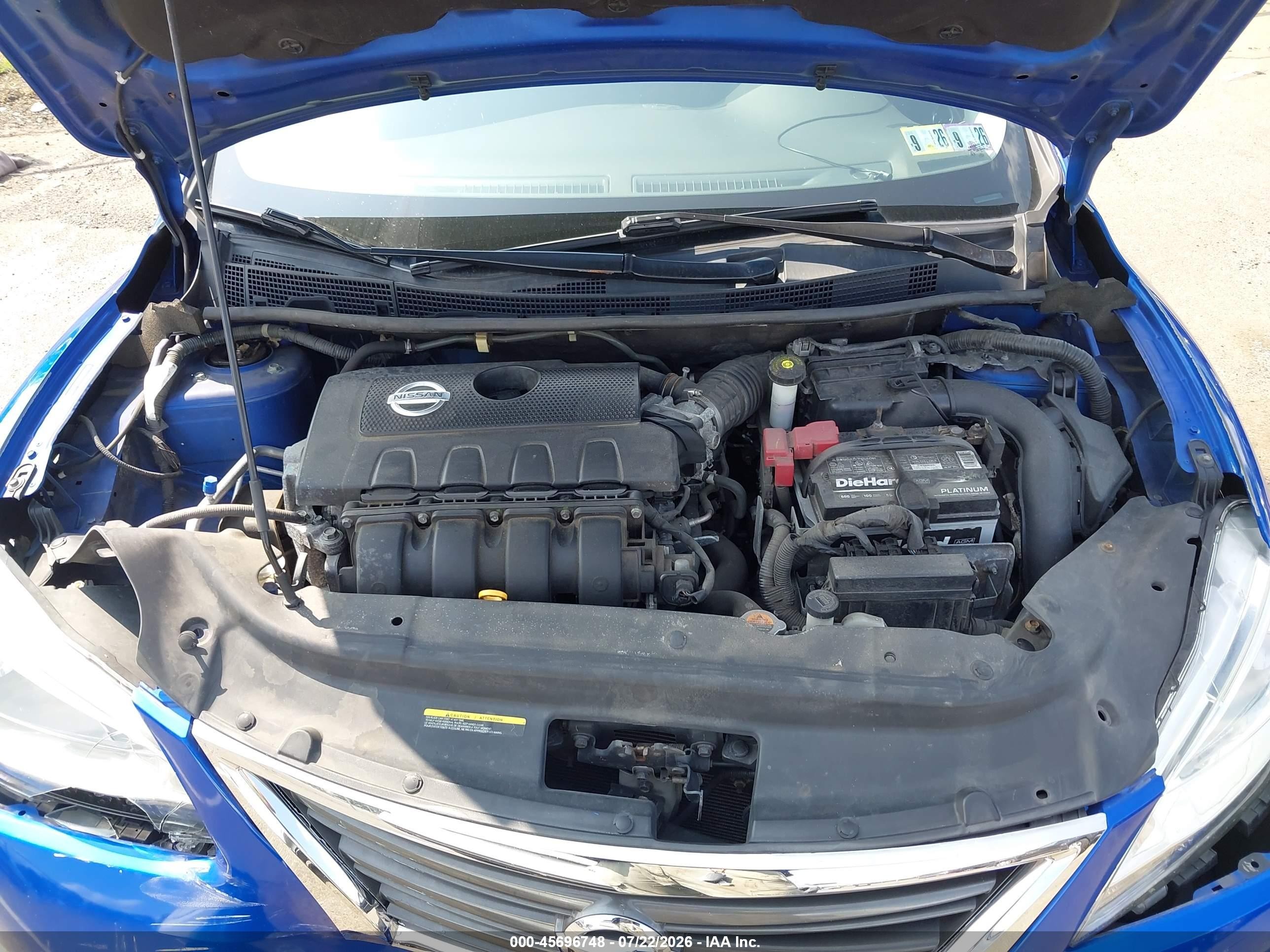 2015 Nissan Sentra Sr Синий vin: 3N1AB7AP5FY312996