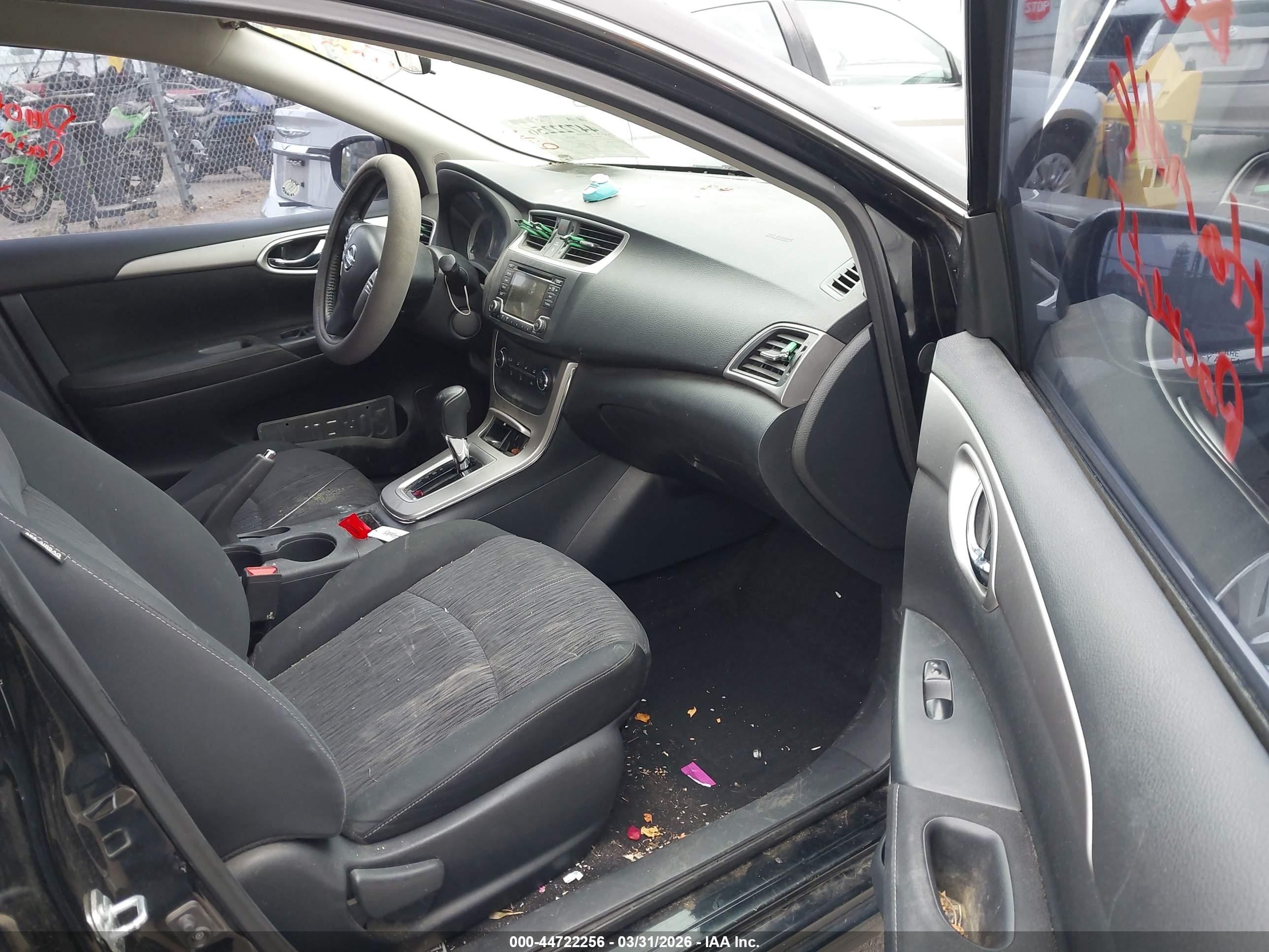 2015 Nissan Sentra Fe+ S/s/sl/sr/sv Black vin: 3N1AB7AP5FY313873