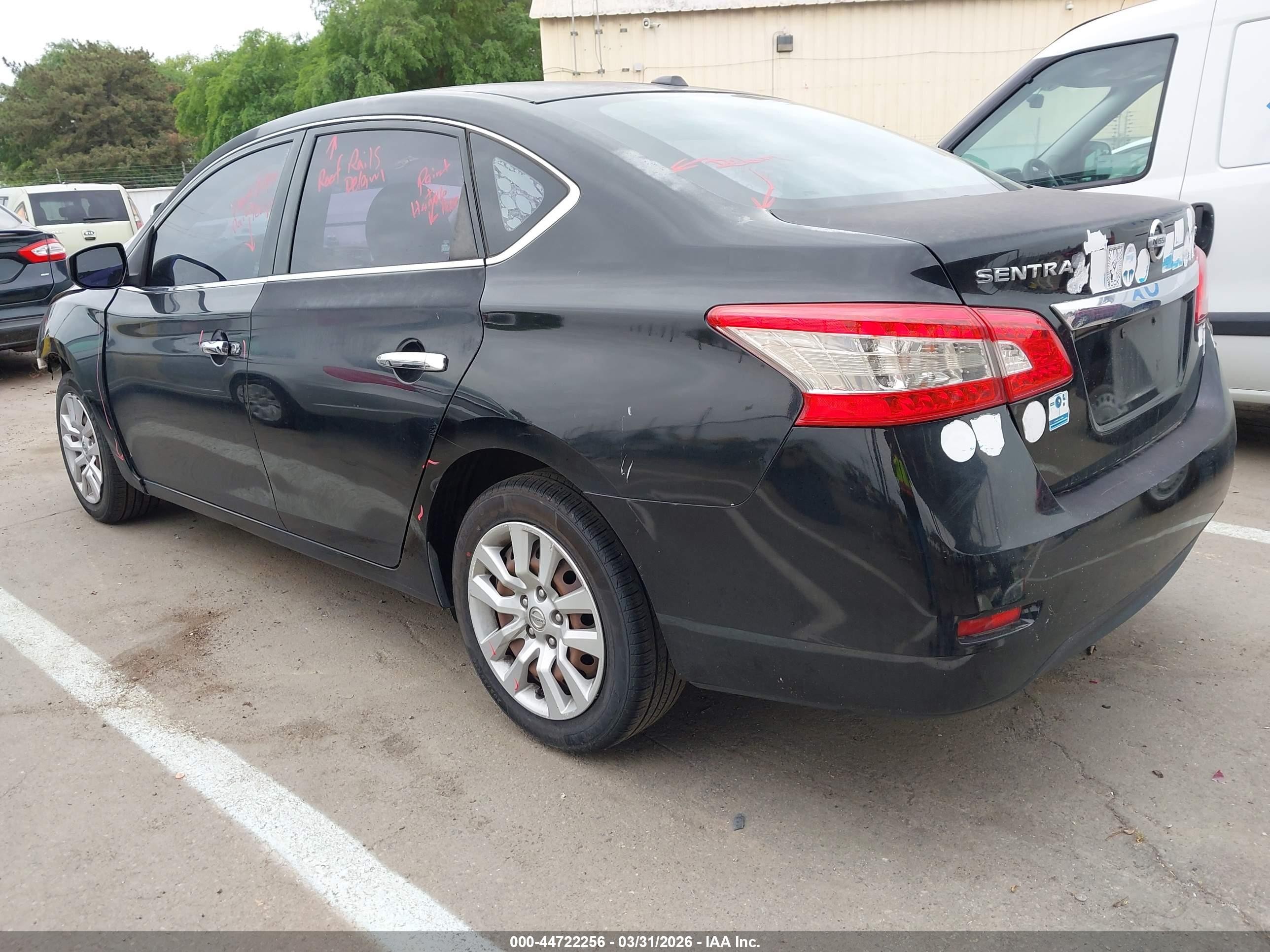 2015 Nissan Sentra Fe+ S/s/sl/sr/sv Black vin: 3N1AB7AP5FY313873