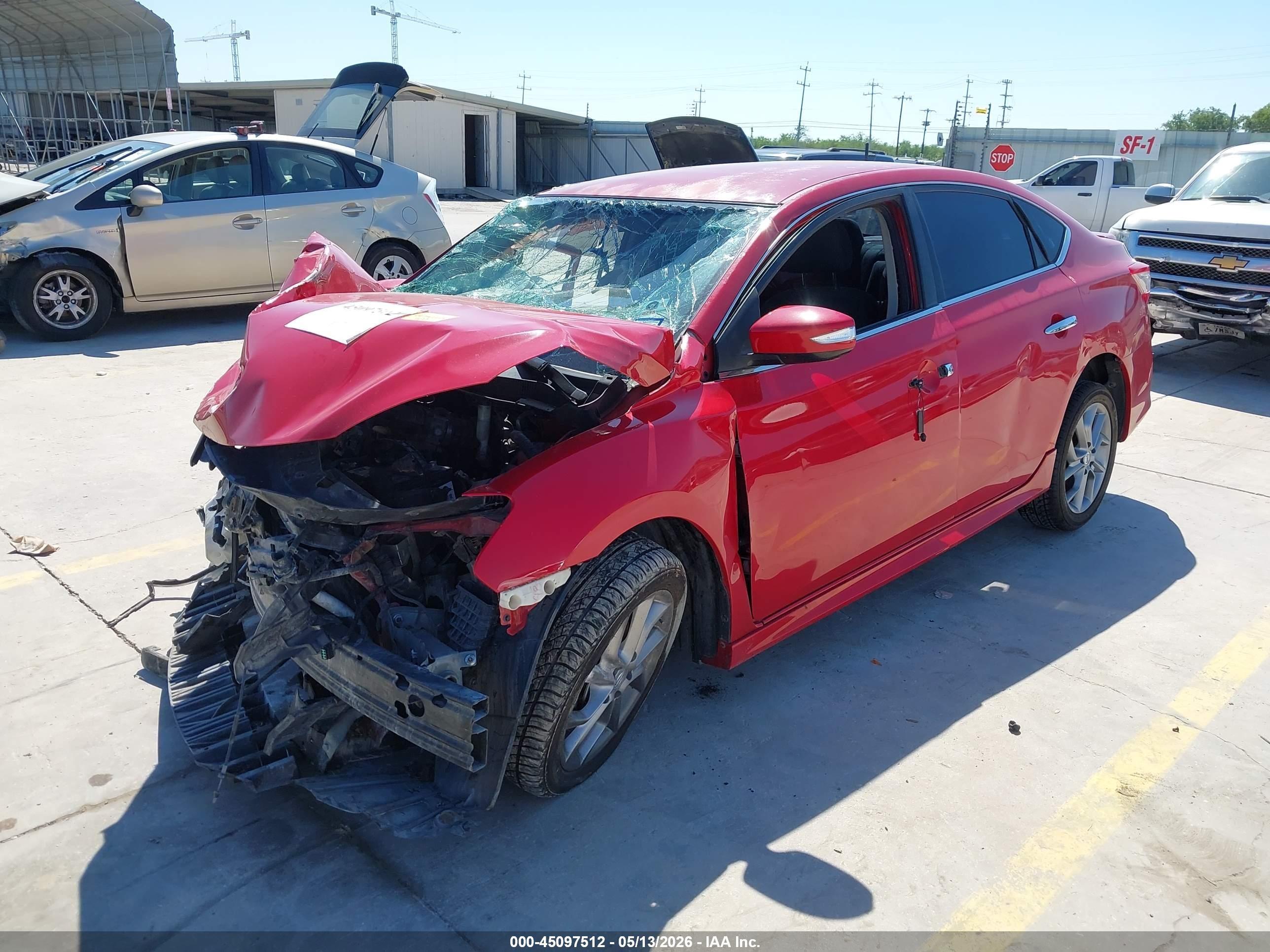 2015 Nissan Sentra Sr Red vin: 3N1AB7AP5FY315820