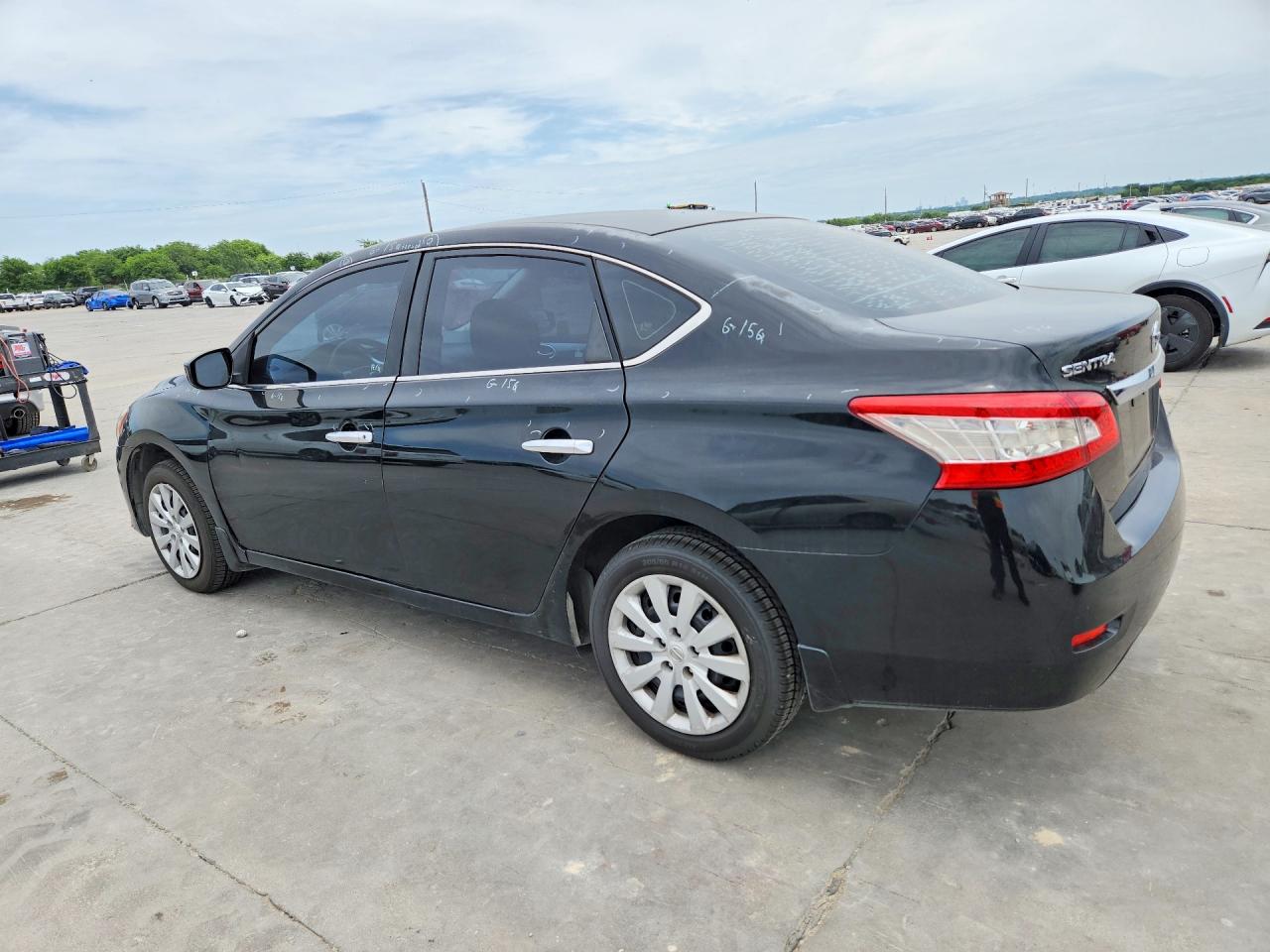 2015 Nissan Sentra S Black vin: 3N1AB7AP5FY320841