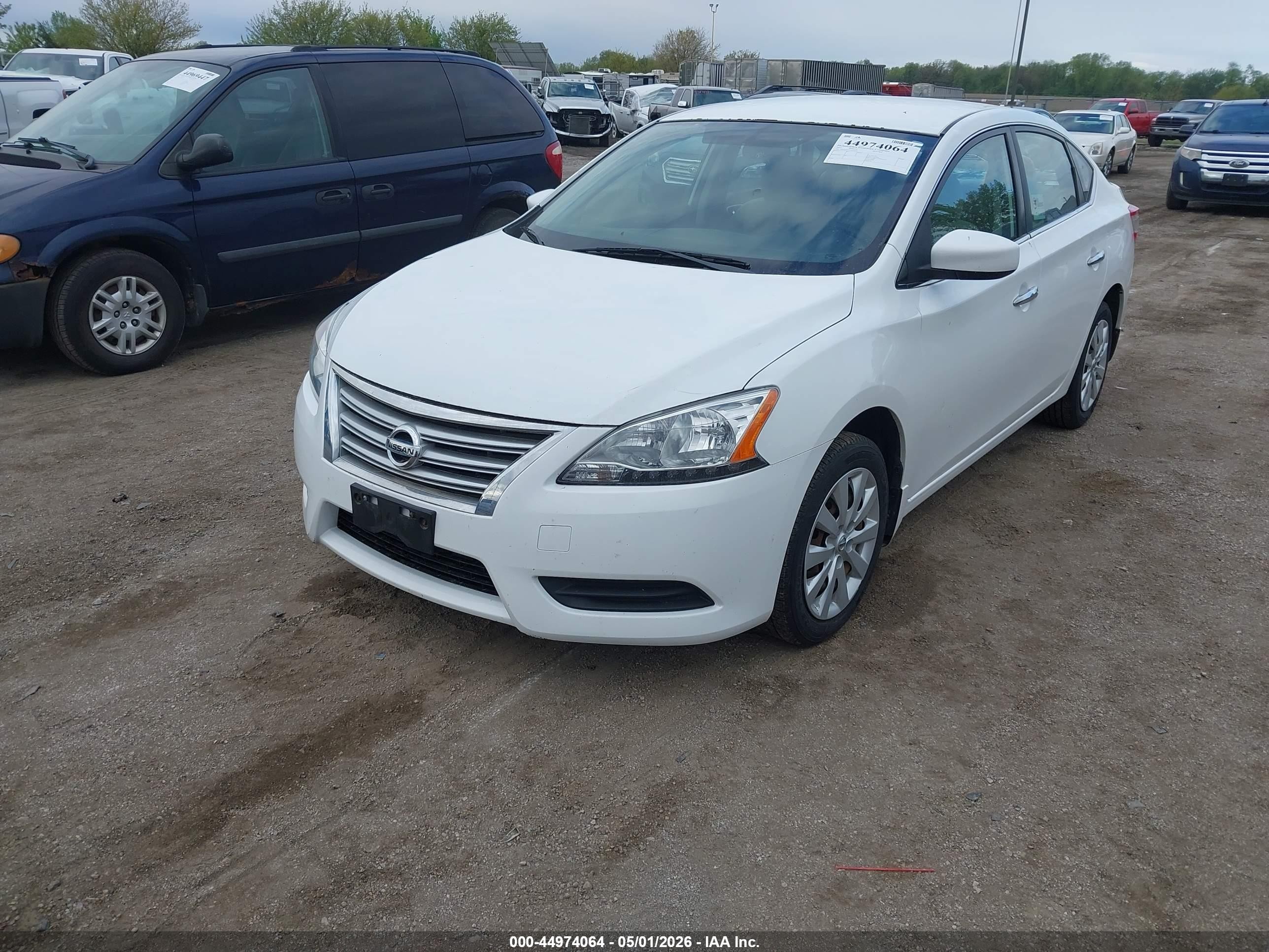 2015 Nissan Sentra S Белый vin: 3N1AB7AP5FY330270