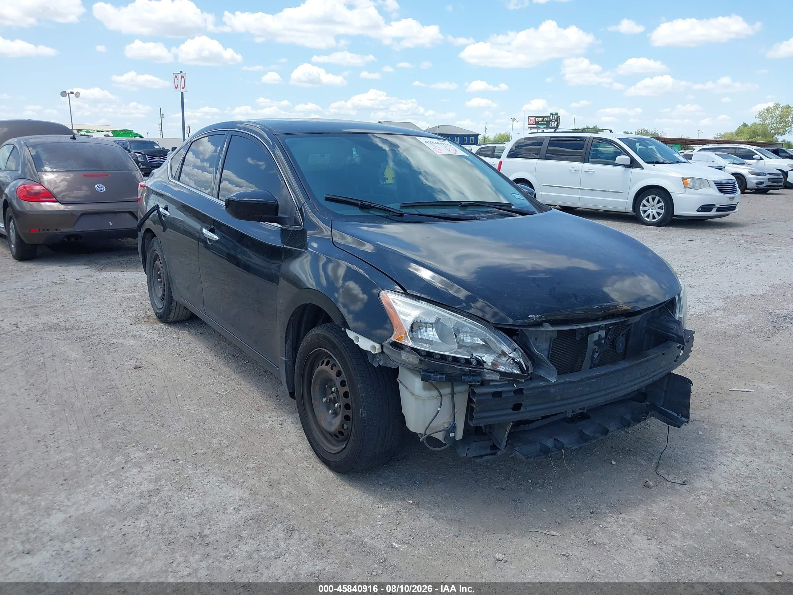 2015 Nissan Sentra S Black vin: 3N1AB7AP5FY333279