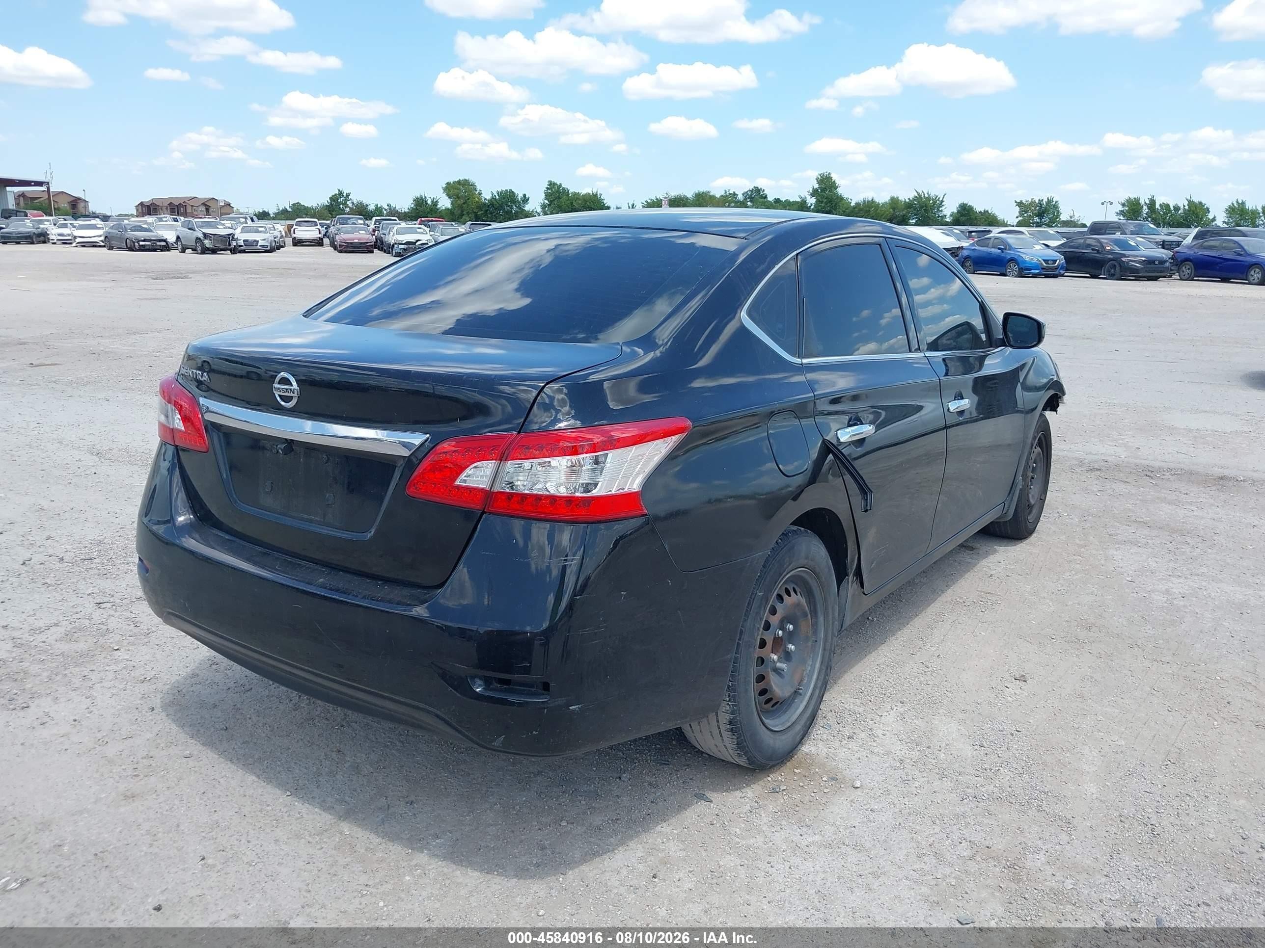 2015 Nissan Sentra S Black vin: 3N1AB7AP5FY333279